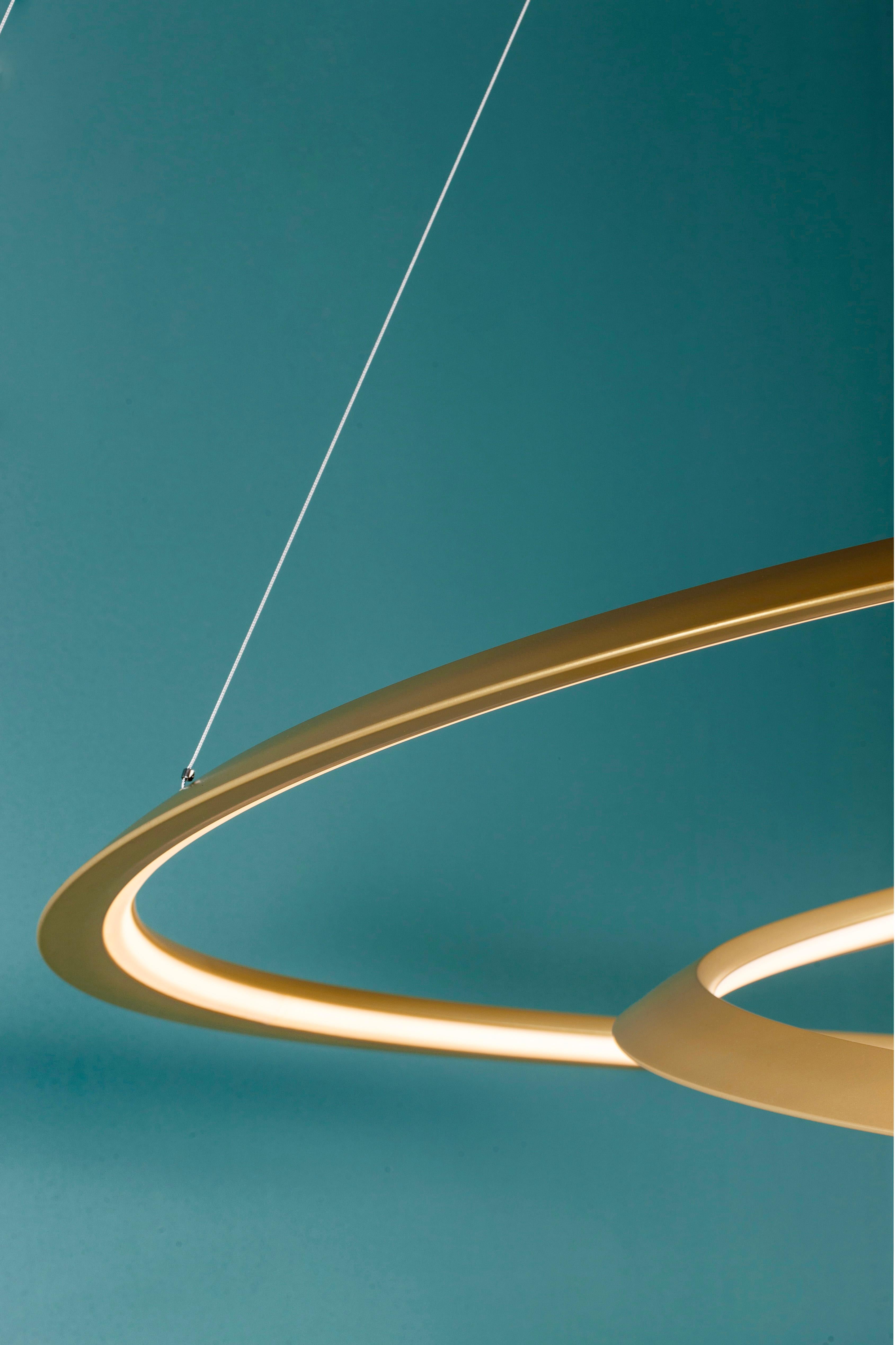 For Sale: Gold Nemo Kepler Downlight LED 3000K Dimmable Pendant Lamp by Arihiro Miyake 2