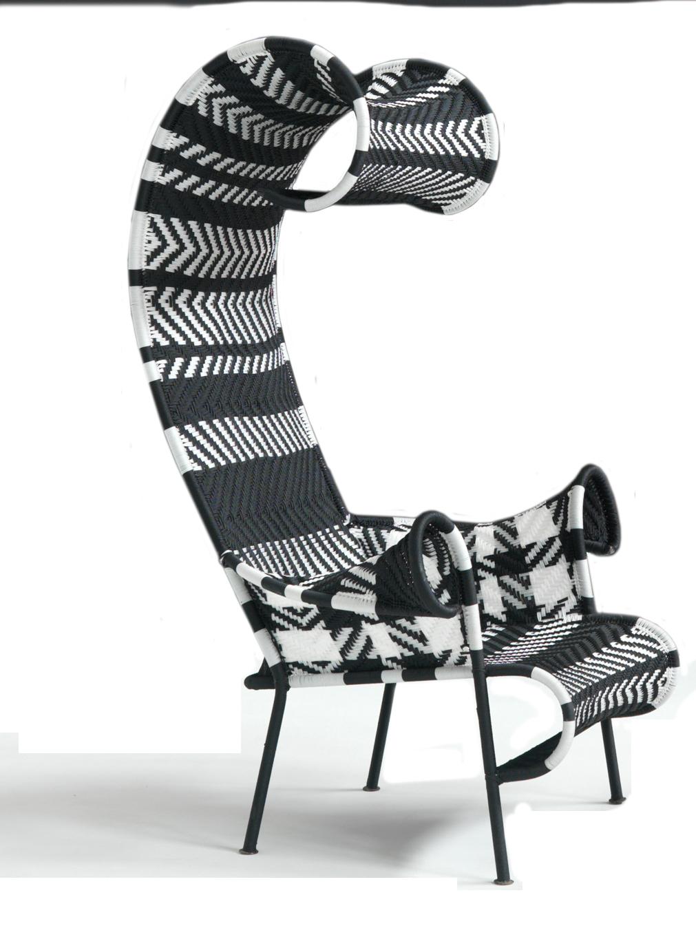 For Sale: Multi (Black & White) Moroso Shadowy Armchair by Tord Boontje 2