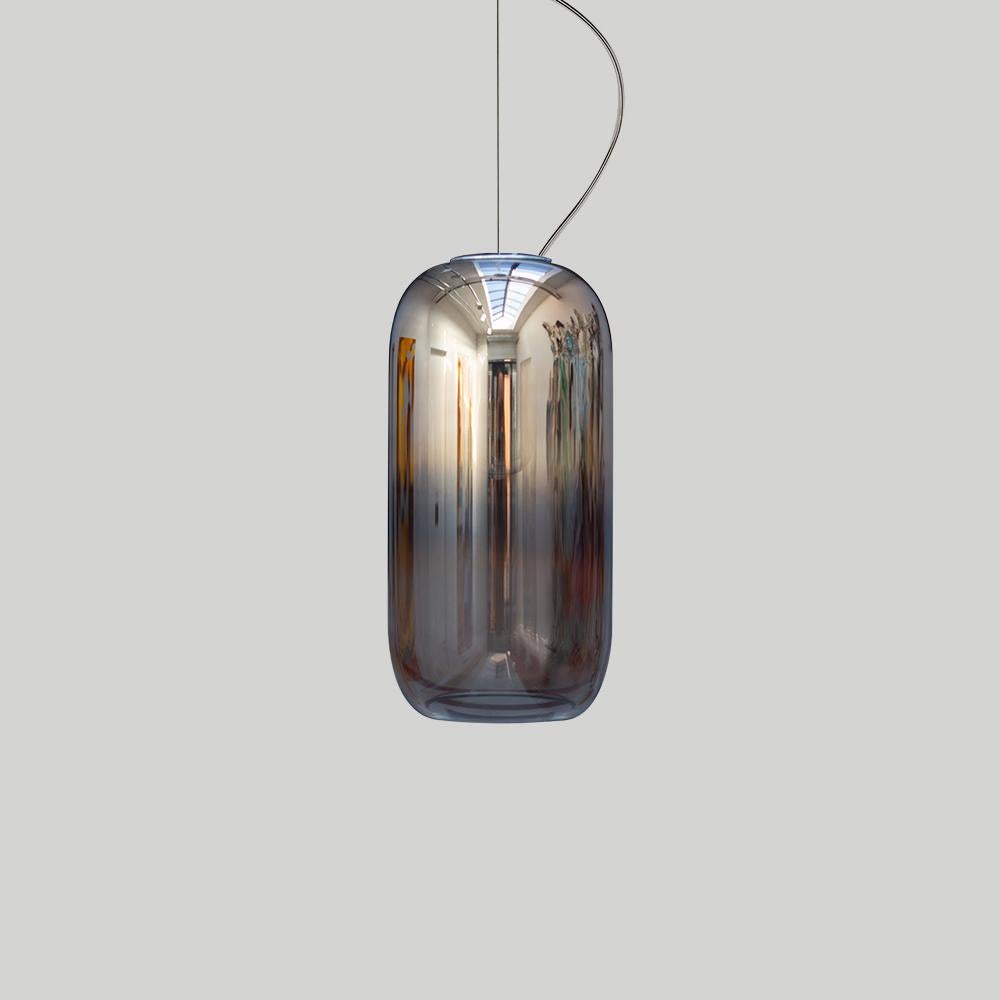 For Sale: Gray (Chrome) Artemide Gople Mini Suspension Lamp by Bjarke Ingels Group 2