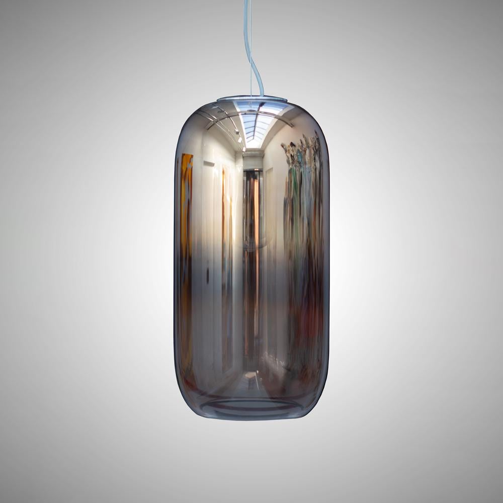 For Sale: Gray (Chrome) Artemide Gople Suspension Lamp by Bjarke Ingels Group 2