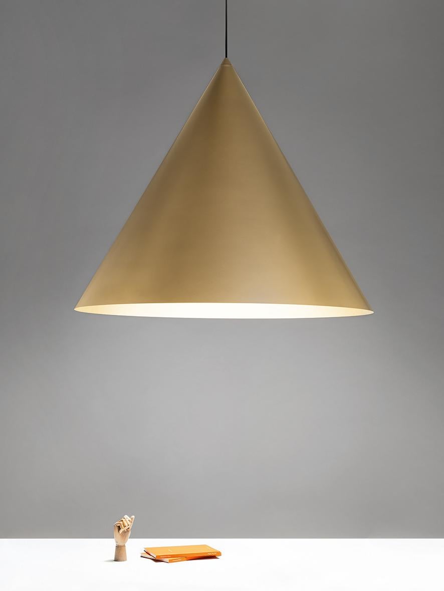 For Sale: Gold (GO — Gold) Firmamento Milano Large Cono Pendant by Carlo Guglielmi 2