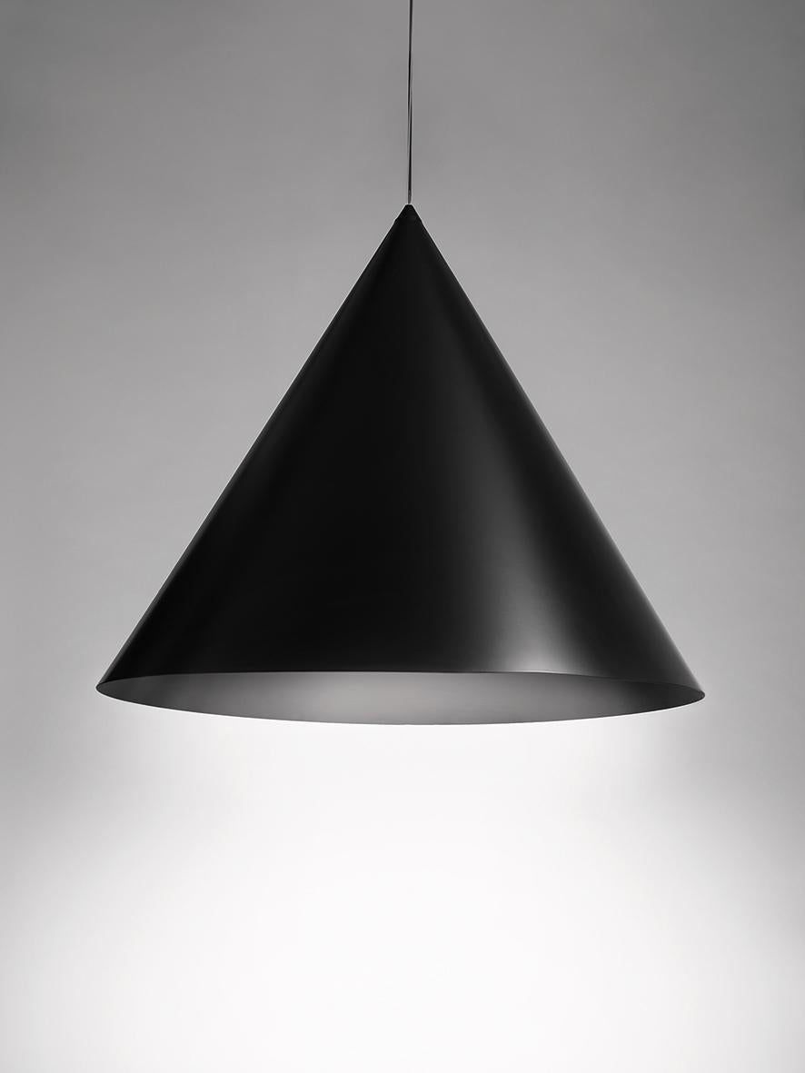 For Sale: Black (BL — Black) Firmamento Milano Large Cono Pendant by Carlo Guglielmi 2
