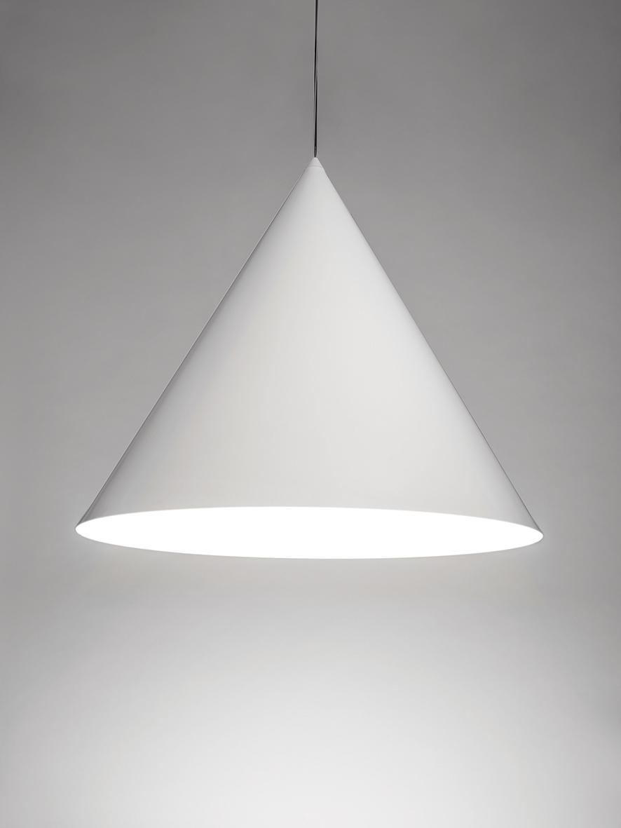 For Sale: White (WH — White) Firmamento Milano Medium Cono Pendant by Carlo Guglielmi 2