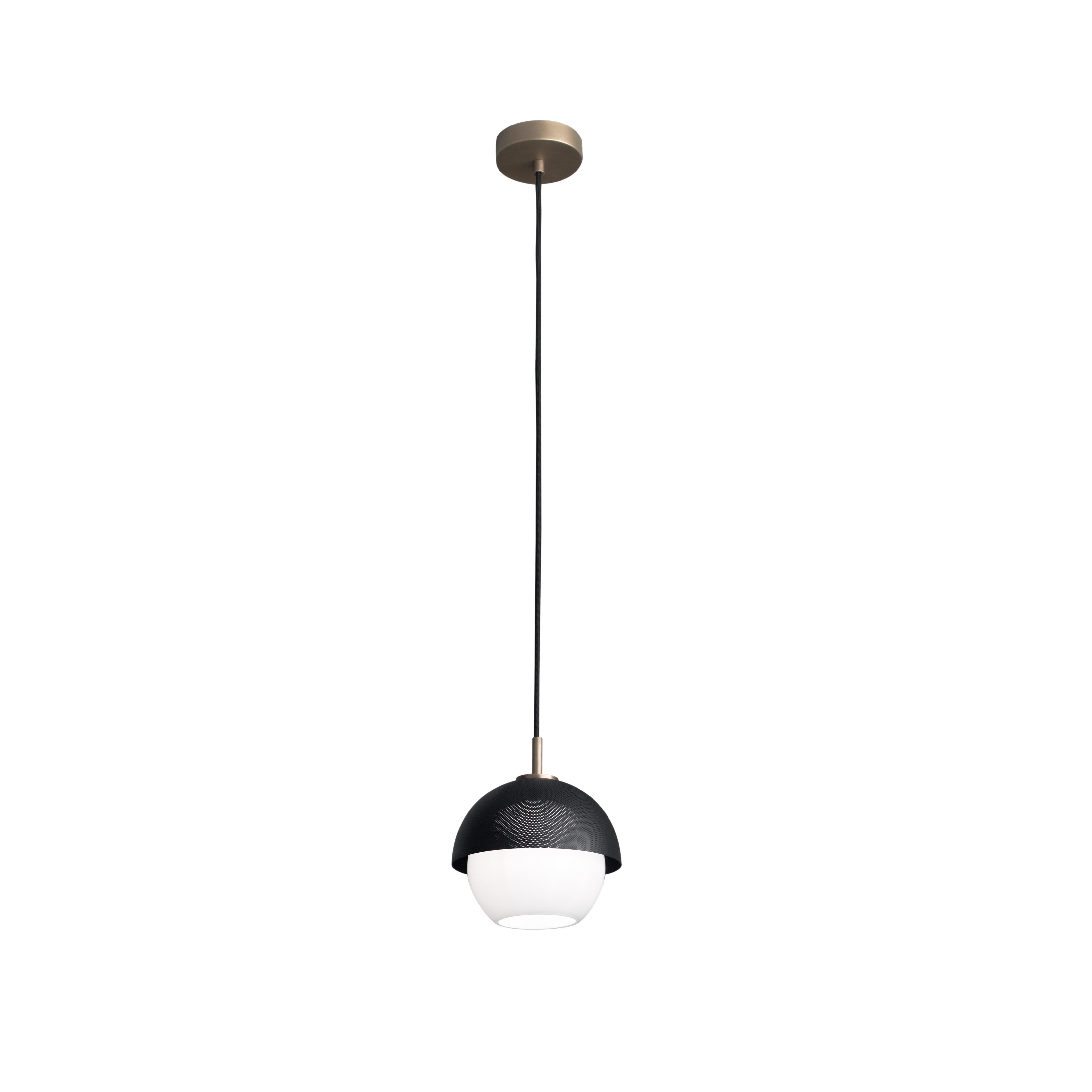 For Sale: Gray (Matte Black Nickel) VeniceM Urban Pendant Light 1M in Light Burnished Brass by Massimo Tonetto 2