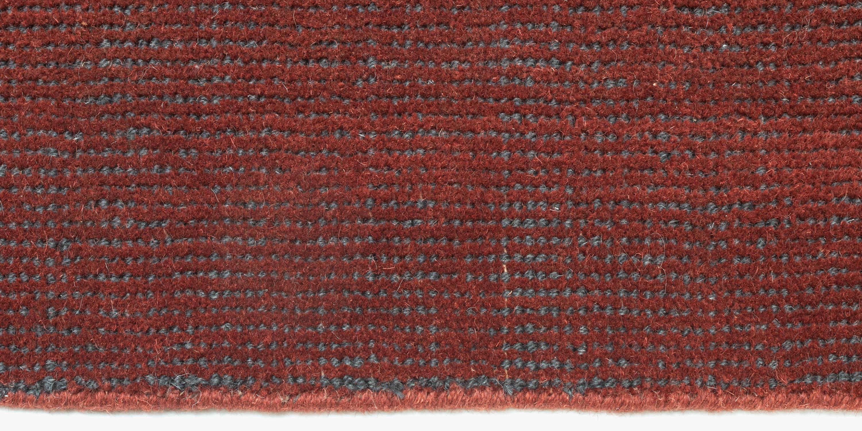 For Sale: Red (Distressed Wool Amber) Ben Soleimani Distressed Wool Rug 9'x12' 3
