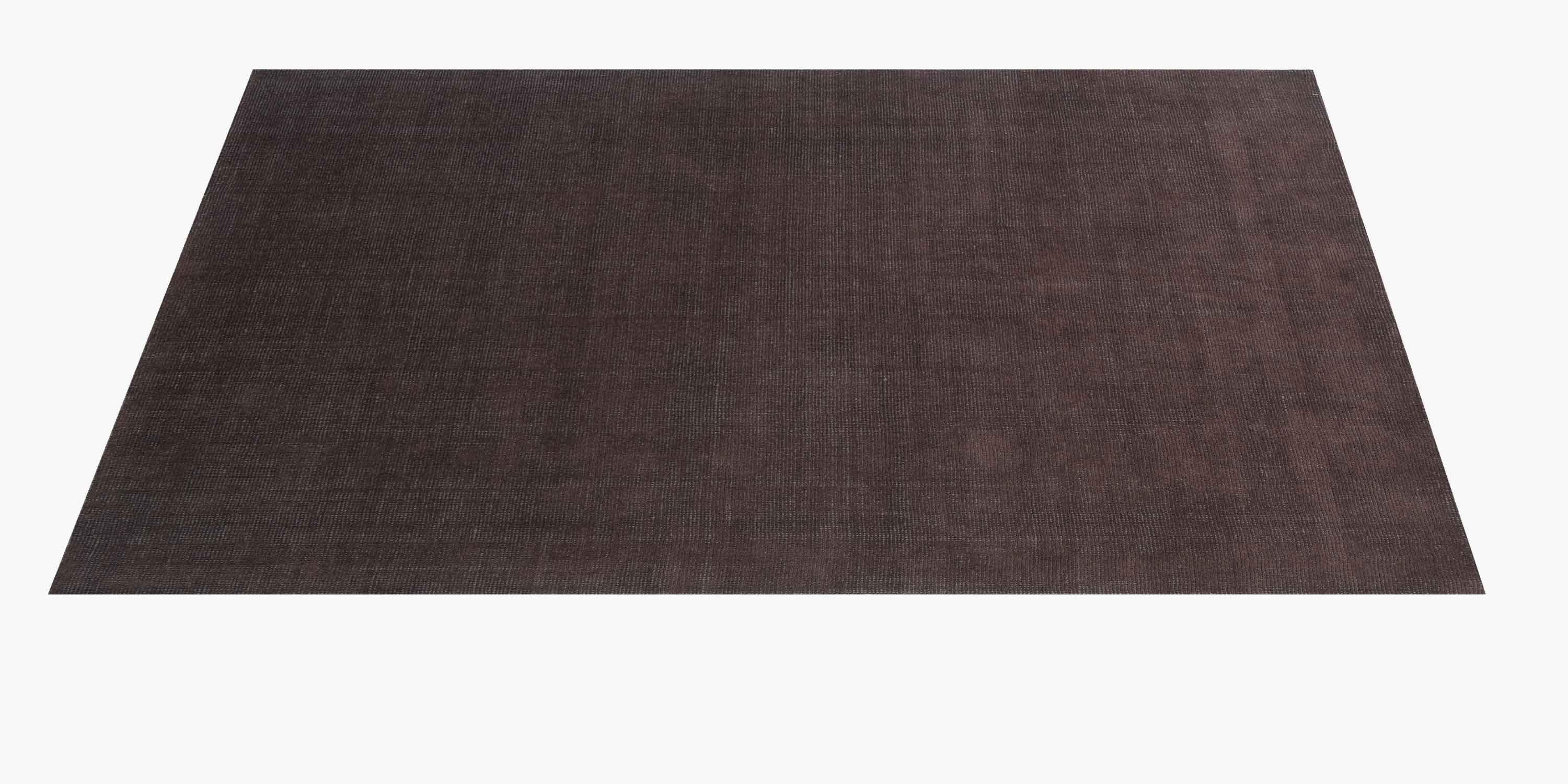 For Sale: Brown (Distressed Wool Espresso) Ben Soleimani Distressed Wool Rug 9'x12'