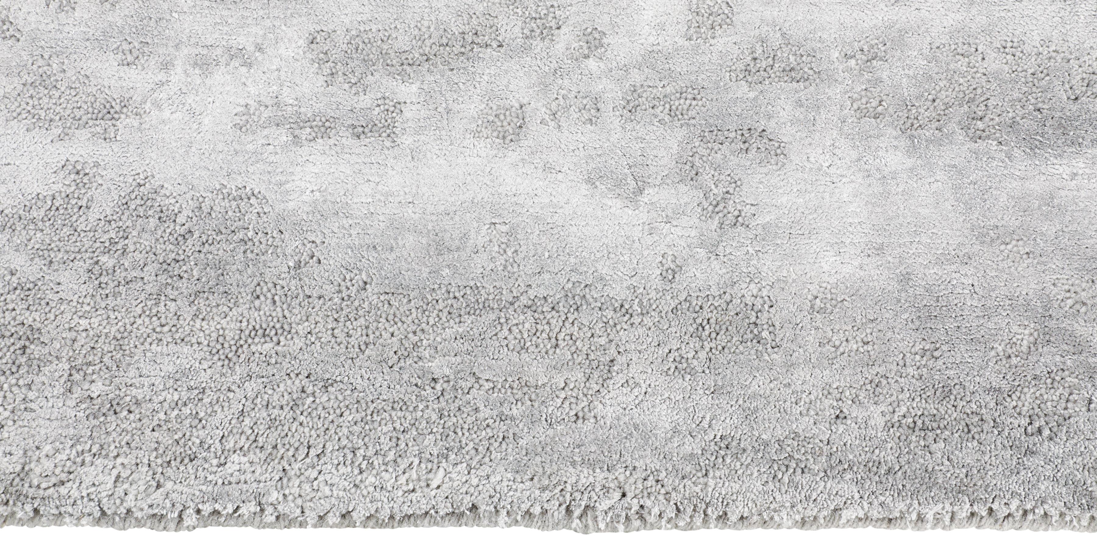 For Sale: Silver (Laria Fog) Ben Soleimani Laria Rug– Handcrafted Wool + Silk Fog 9'x12' 3