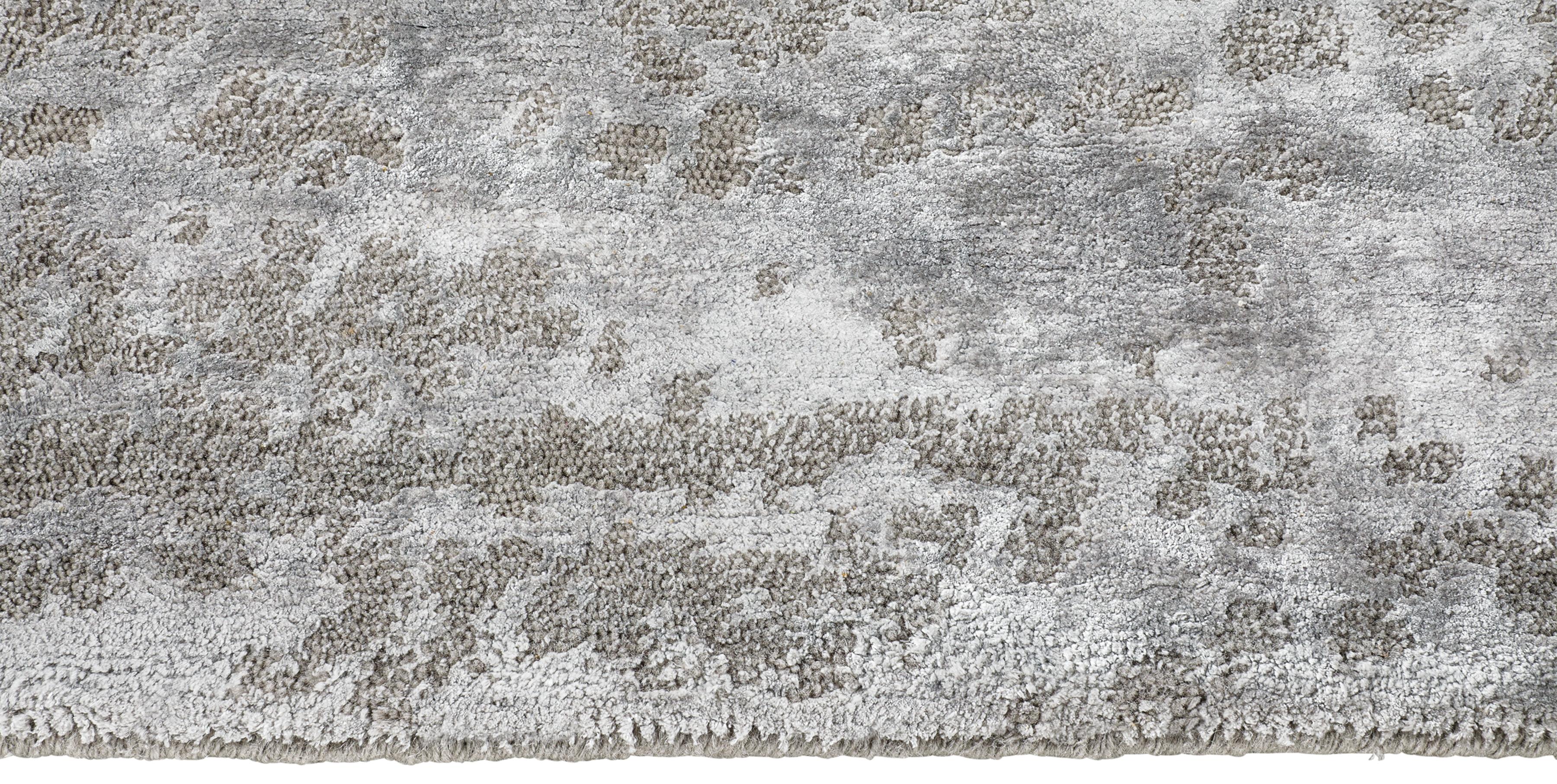 For Sale: Beige (Laria Taupe) Ben Soleimani Laria Rug– Handcrafted Wool + Silk Fog 9'x12' 3