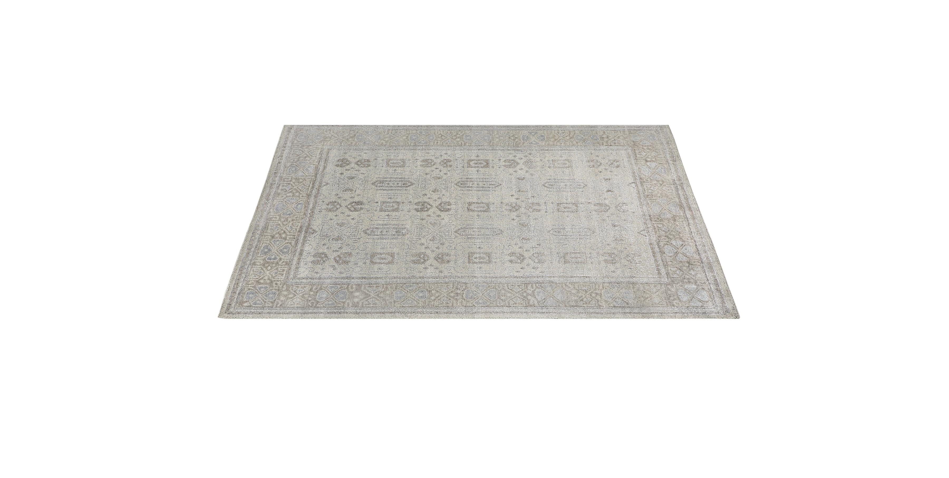 For Sale: Blue (Mariposa Blue) Ben Soleimani Mariposa Rug– Hand-knotted Wool + Silk Blue/Gray 12'x18' 2