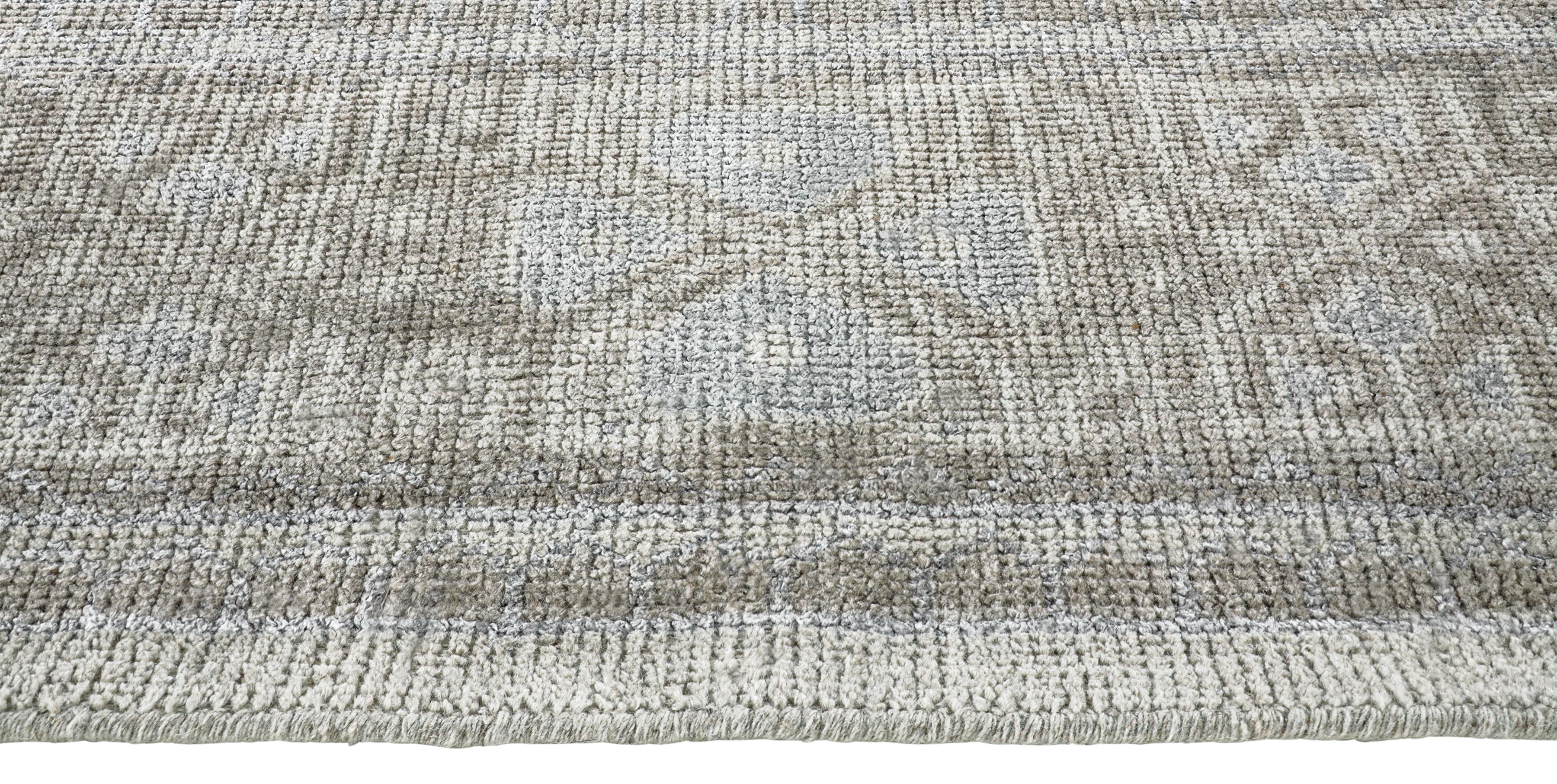 For Sale: Blue (Mariposa Blue) Ben Soleimani Mariposa Rug– Hand-knotted Wool + Silk Blue/Gray 12'x18' 3