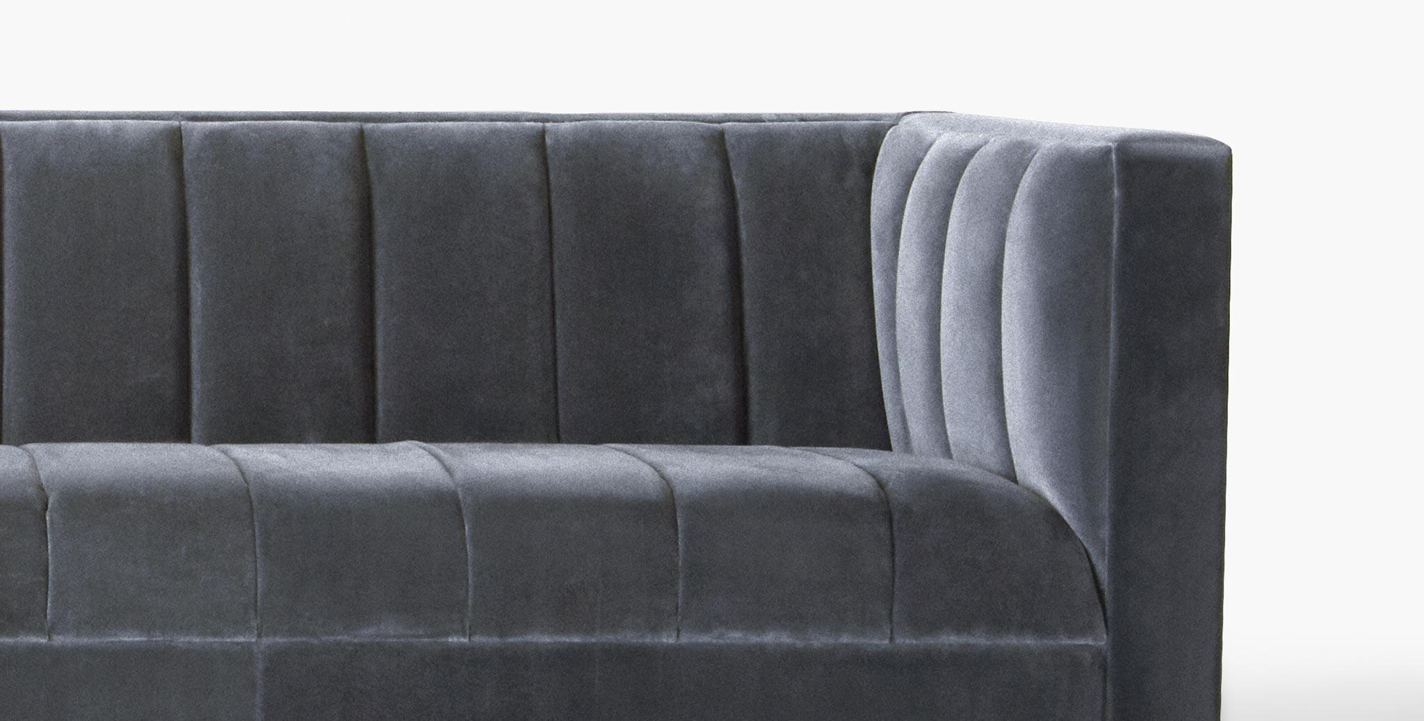 For Sale: Gray (Velvet Lead) Ben Soleimani Palmer Sofa Large 4