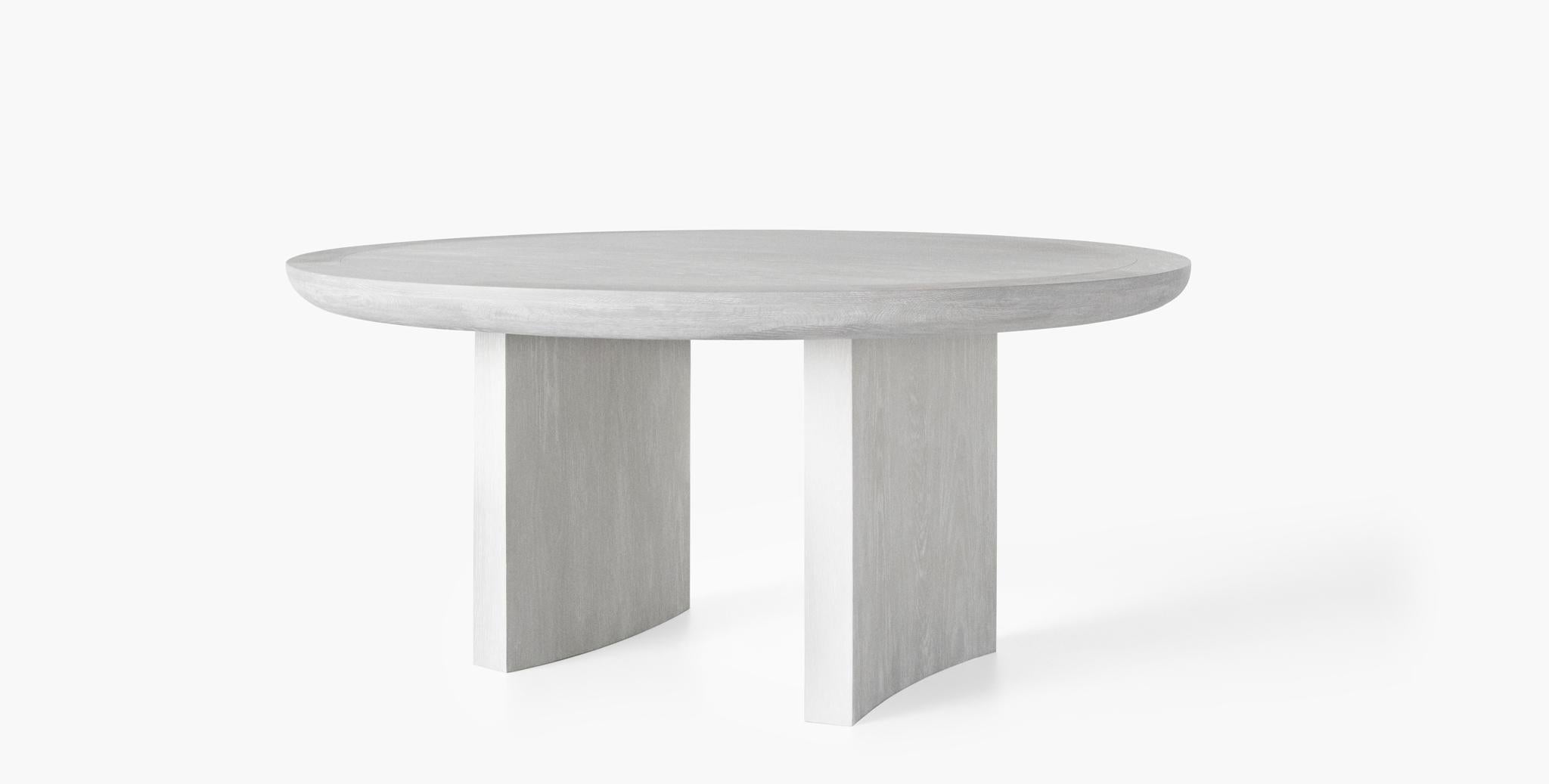 For Sale: White (Cloudy Grey Cerused) Ben Soleimani Rives Dining Table 3