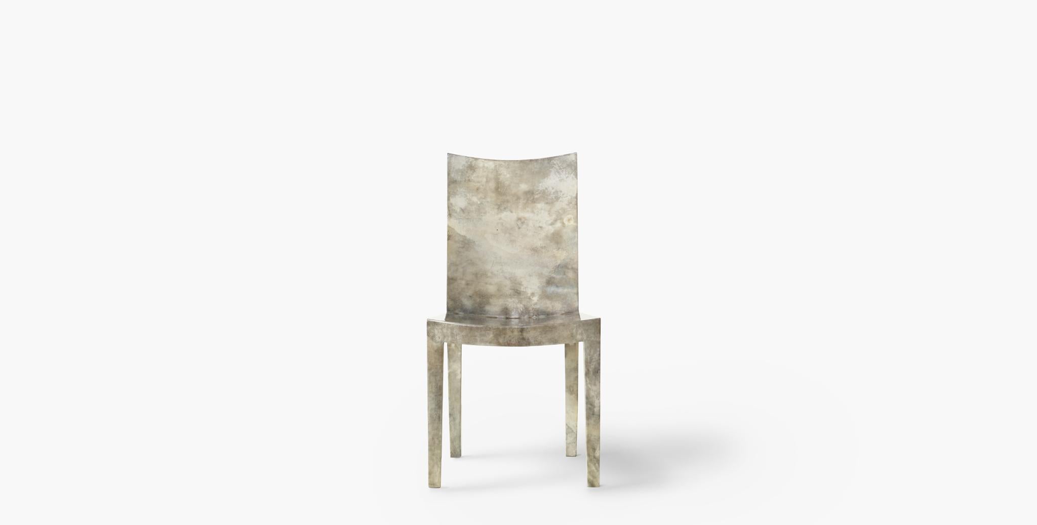 For Sale: Gray (Grey Parchment) Ben Soleimani Pergamo Dining Chair 2