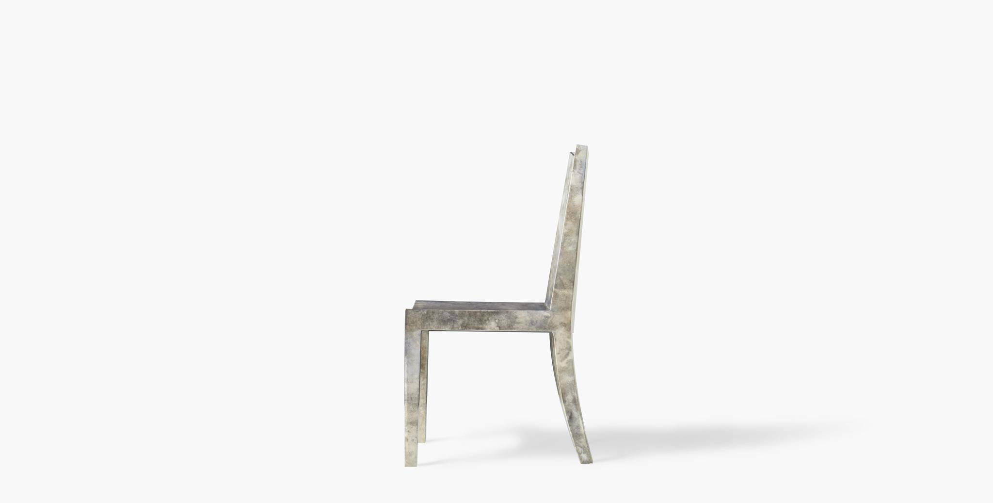 For Sale: Gray (Grey Parchment) Ben Soleimani Pergamo Dining Chair 3