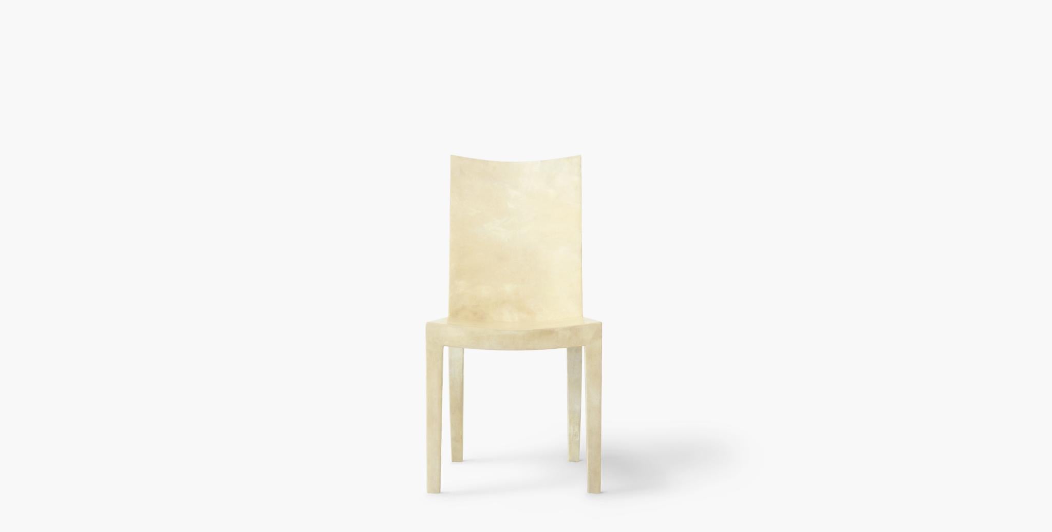 For Sale: Beige (Natural Parchment) Ben Soleimani Pergamo Dining Chair 2