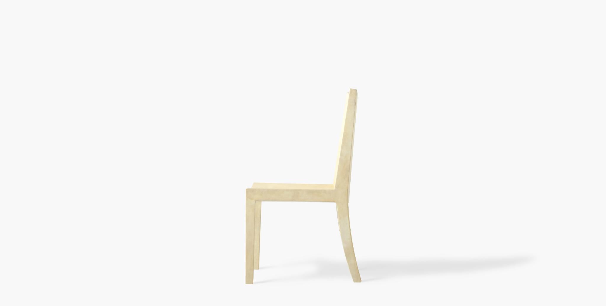 For Sale: Beige (Natural Parchment) Ben Soleimani Pergamo Dining Chair 3
