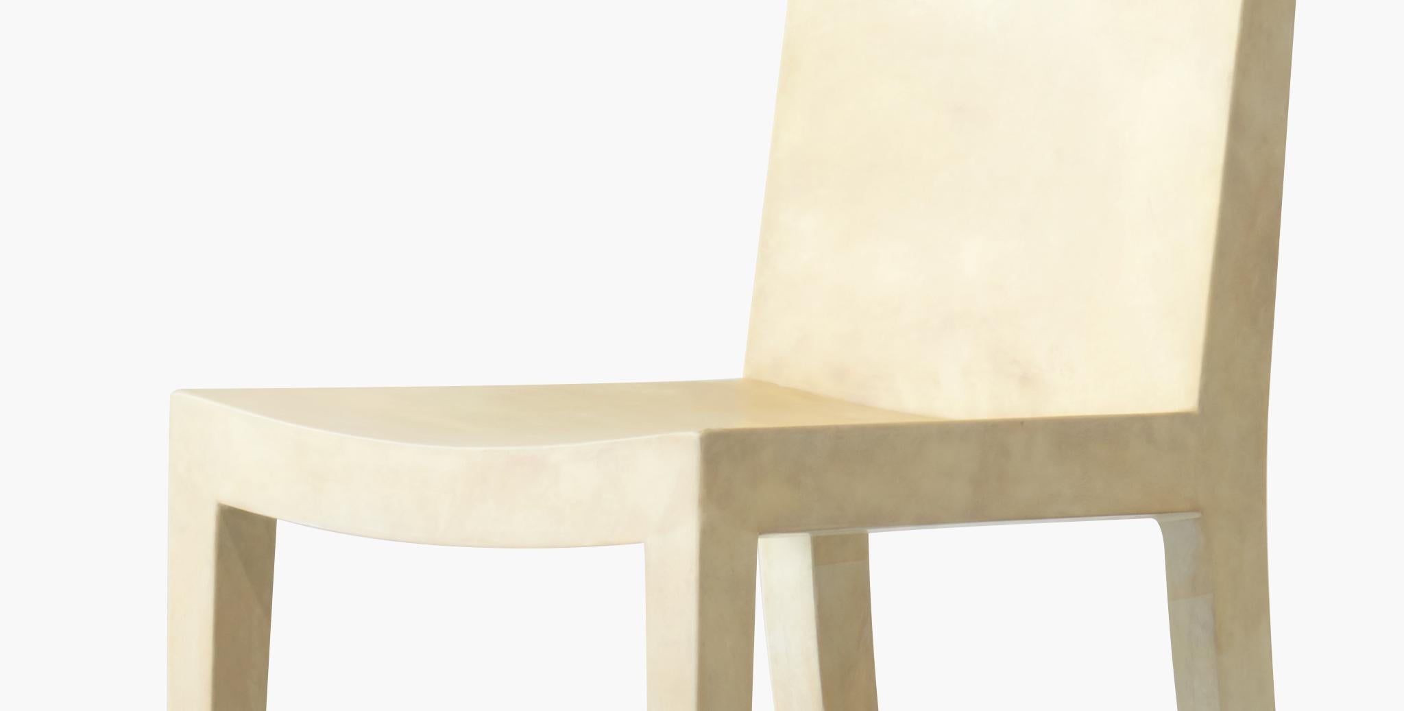 For Sale: Beige (Natural Parchment) Ben Soleimani Pergamo Dining Chair 5