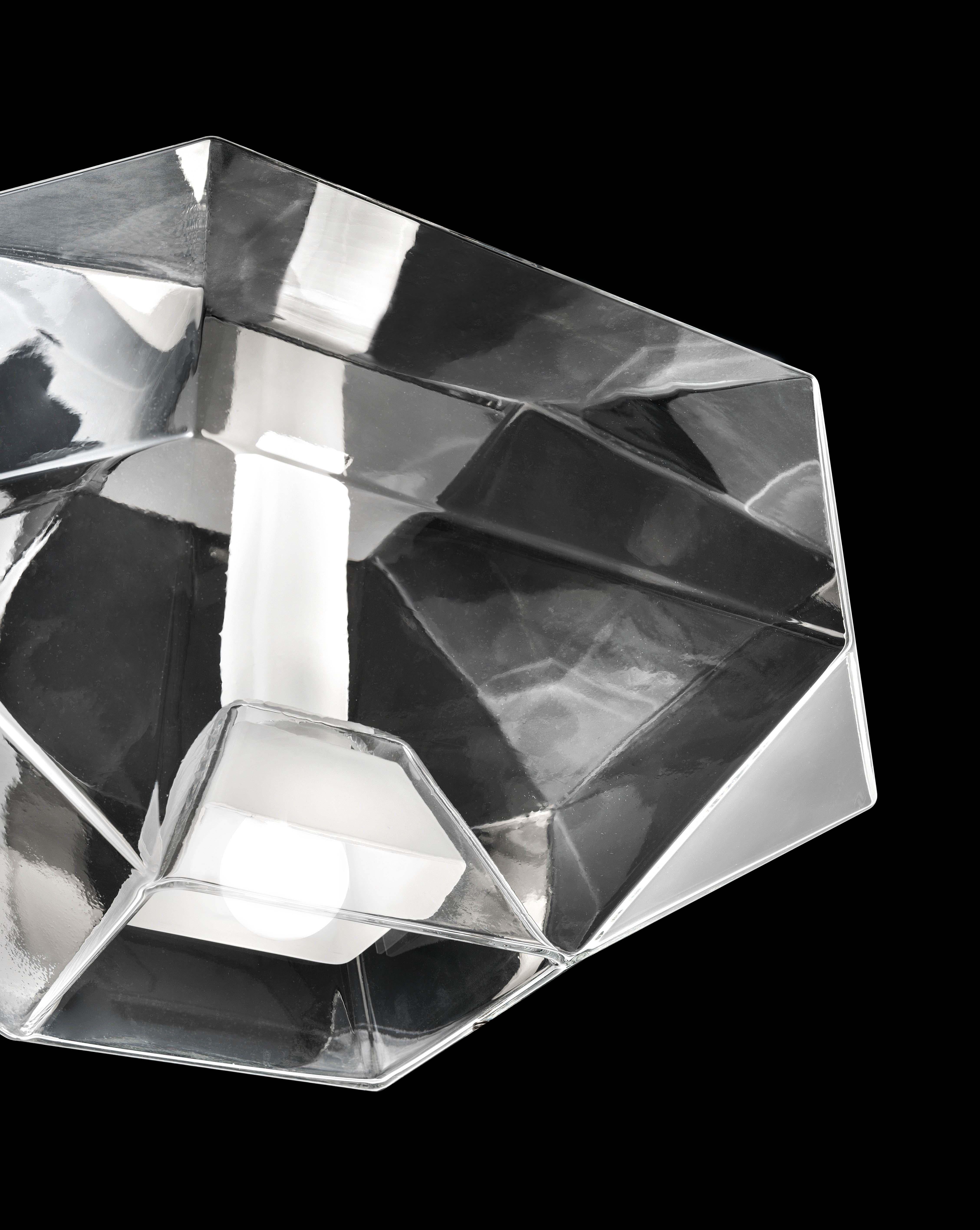 in vendita: White (White and Crystal) Lampada a sospensione Vistosi LED Stone SP di Hangar Design Group 2