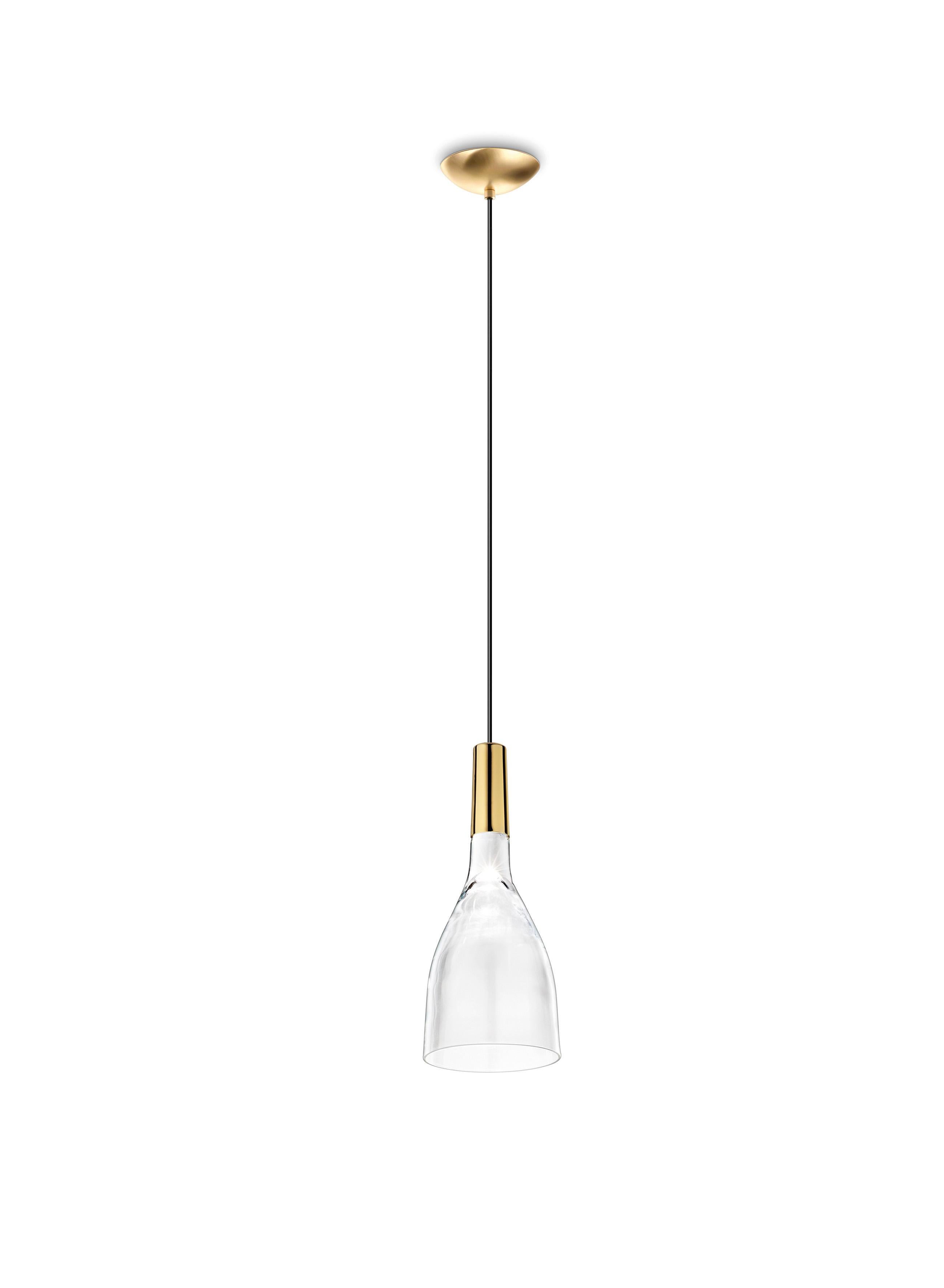 For Sale: Beige (Glossy Brass 2) Vistosi Scintilla SP Suspension Light by Giovanni Barbato 2