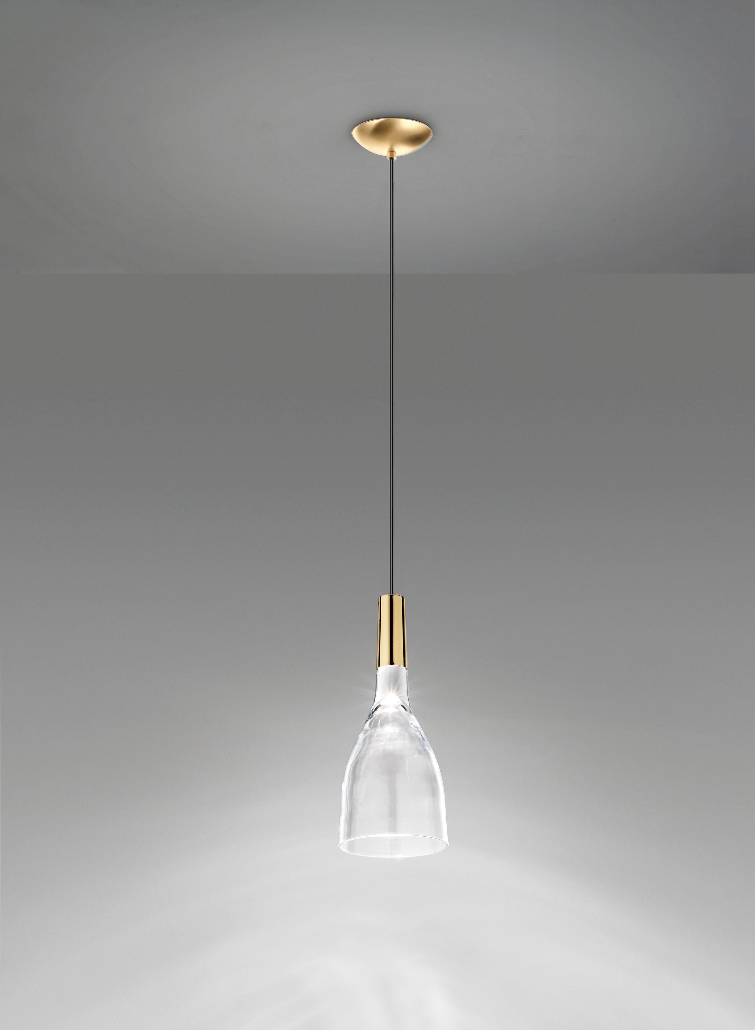 For Sale: Beige (Glossy Brass 2) Vistosi Scintilla SP Suspension Light by Giovanni Barbato 3