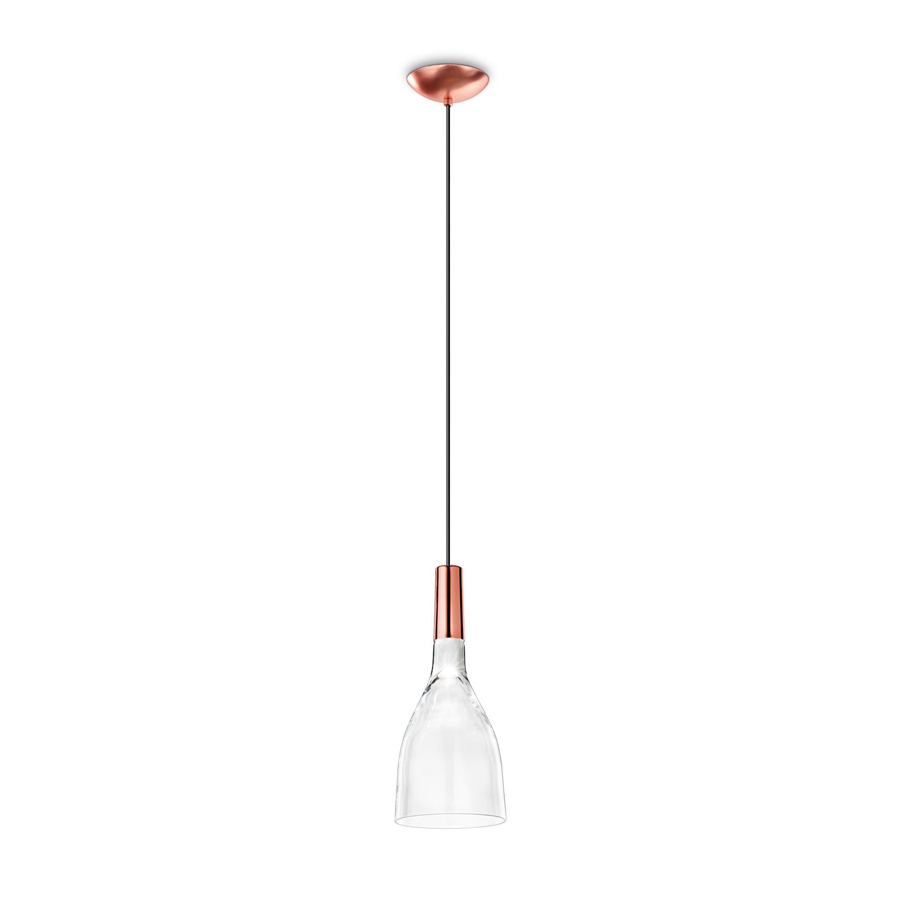 For Sale: Brown (Glossy Copper) Vistosi Scintilla SP Suspension Light by Giovanni Barbato
