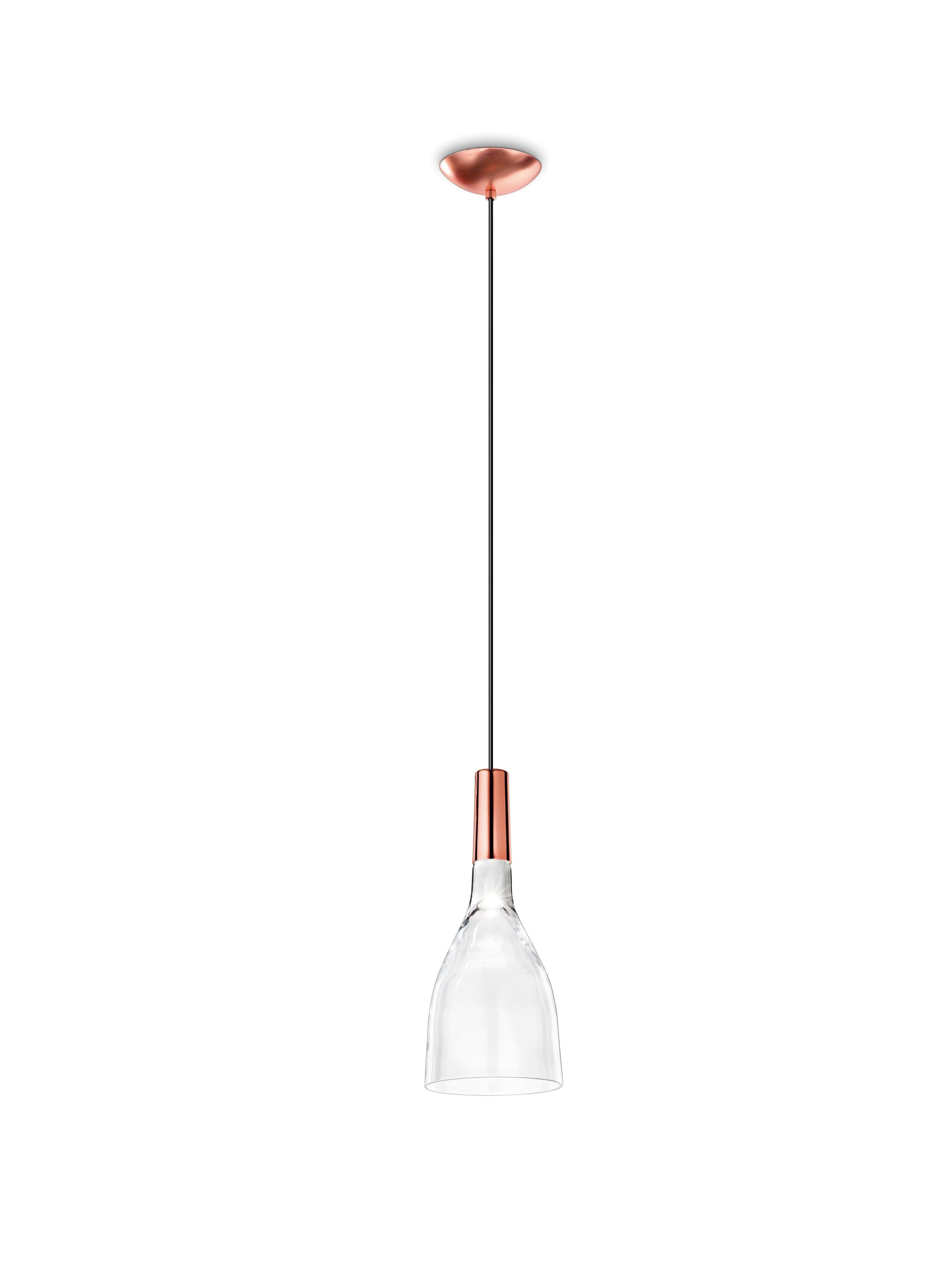 For Sale: Brown (Glossy Copper) Vistosi Scintilla SP Suspension Light by Giovanni Barbato 2