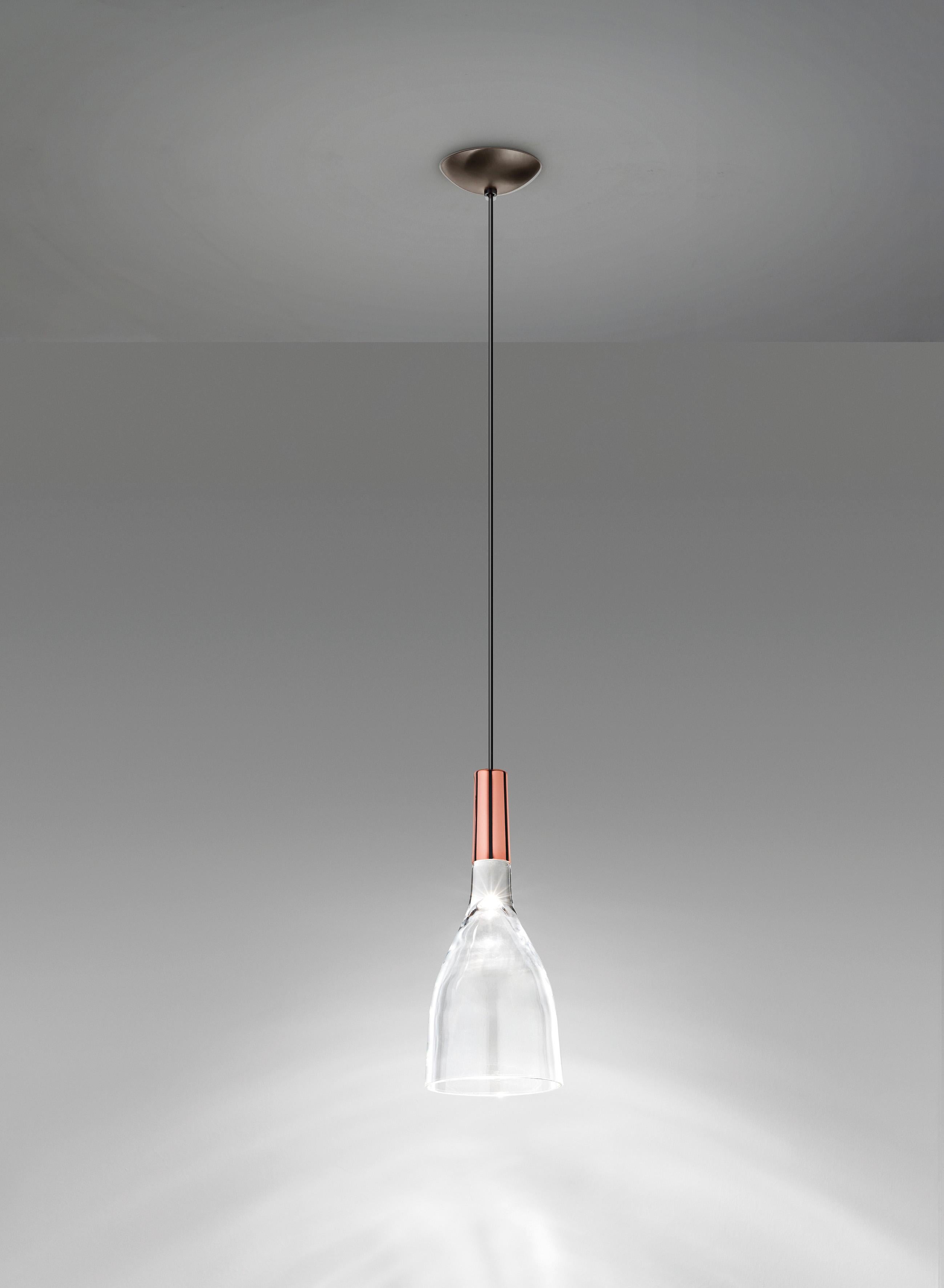 For Sale: Brown (Glossy Copper) Vistosi Scintilla SP Suspension Light by Giovanni Barbato 3