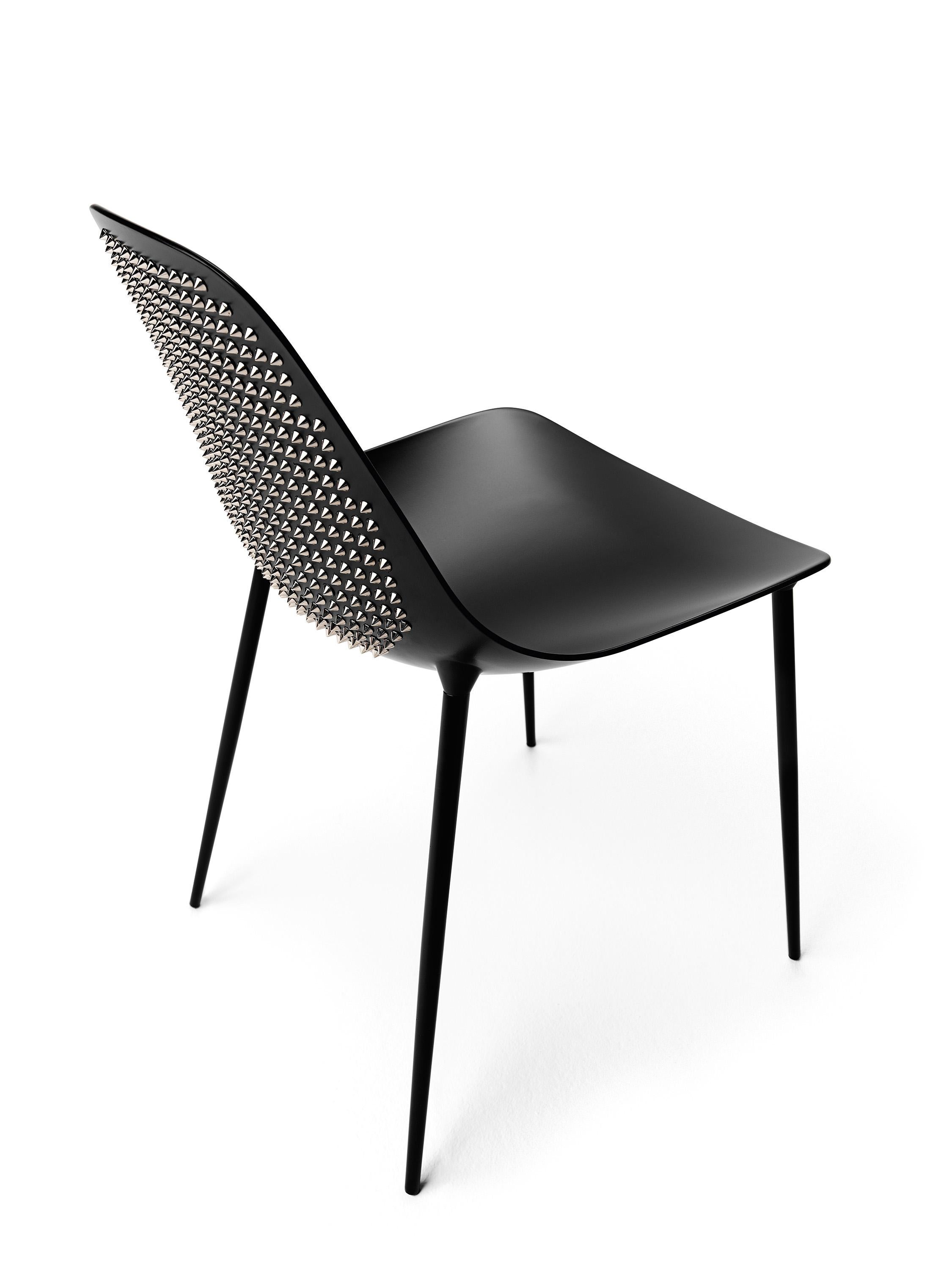 For Sale: Black (Black with Chrome Studs) Opinion Ciatti Mammamia Punk Non Stackable Chair 3