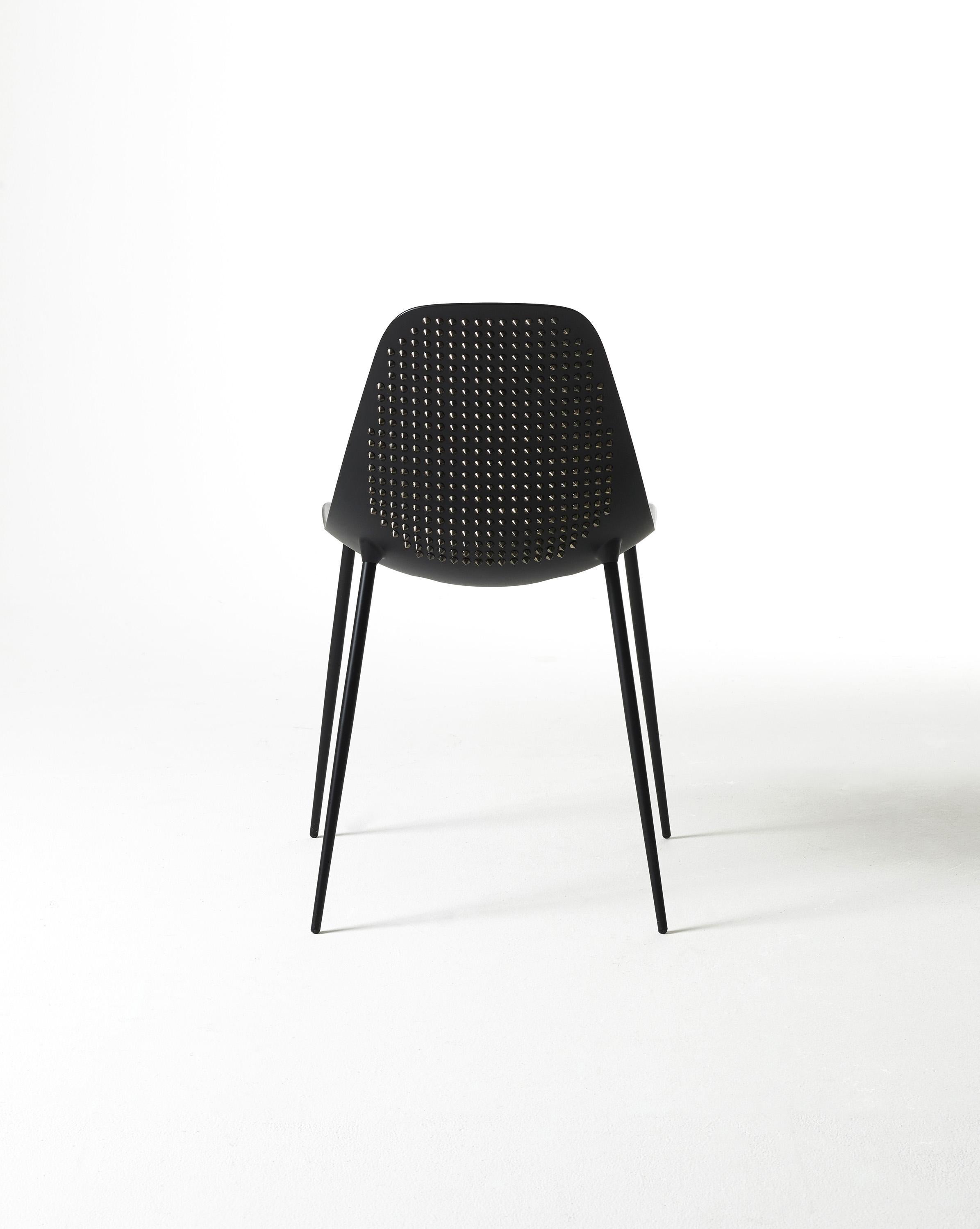 For Sale: Black (Black with Chrome Studs) Opinion Ciatti Mammamia Punk Non Stackable Chair 2