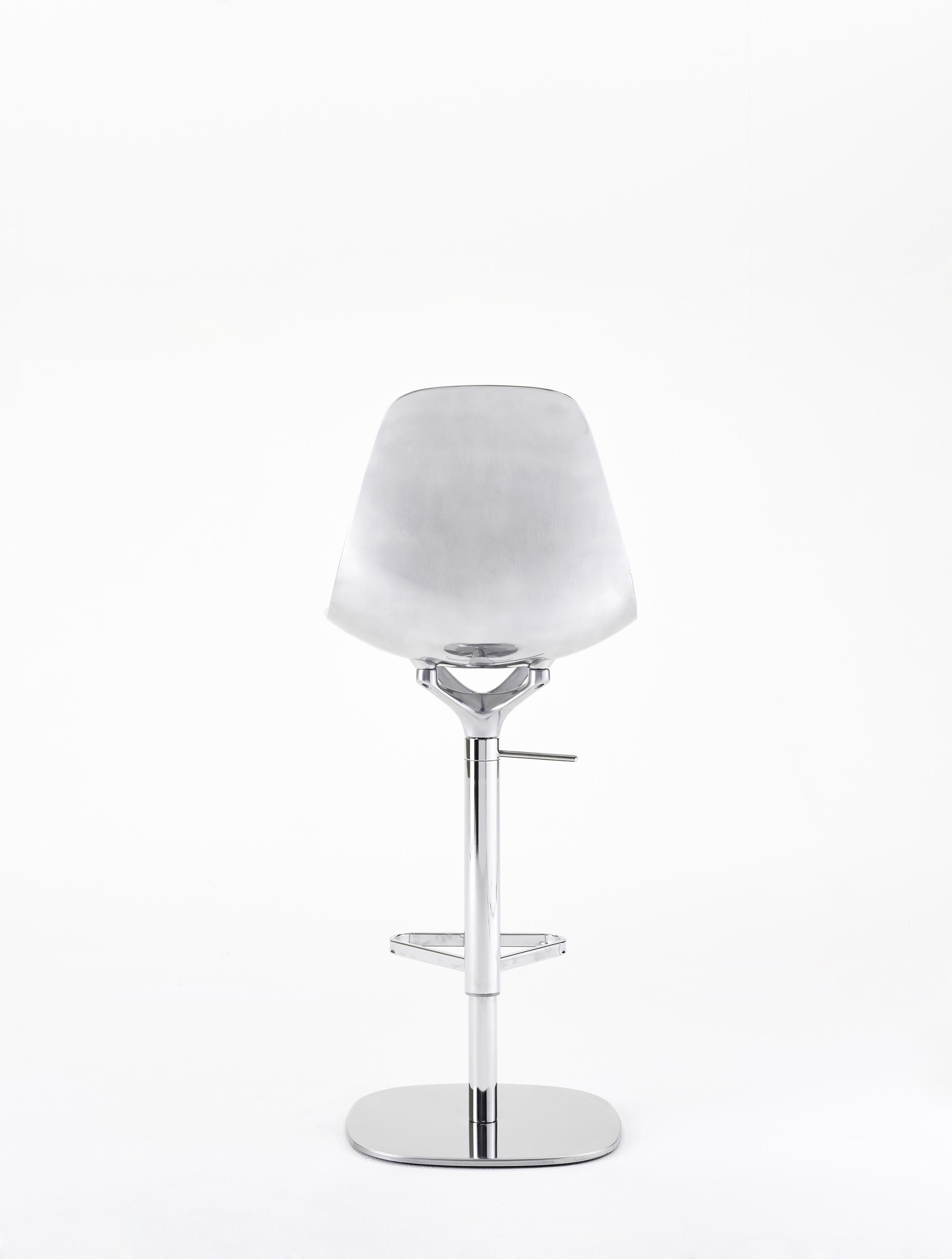 For Sale: Silver (Mirrored Aluminum with Chrome Structure) Opinion Ciatti Mammamia Stool with Adjustable Height 2