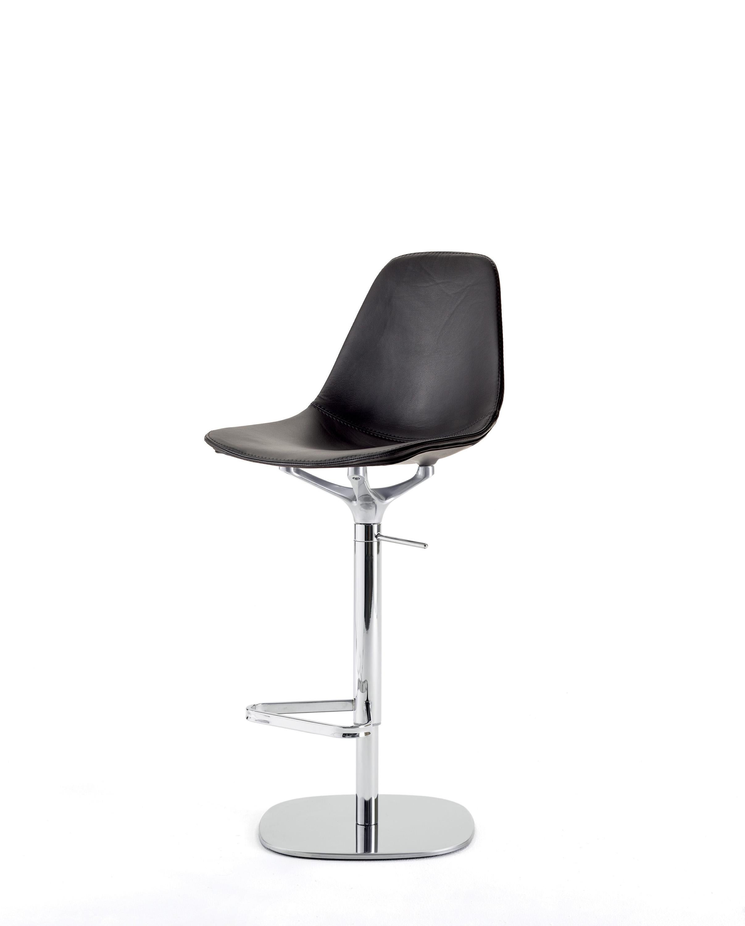 En vente : Gray (Carbon Leather with Chrome Structure) Avis Ciatti Tabouret Mammamia avec hauteur réglable