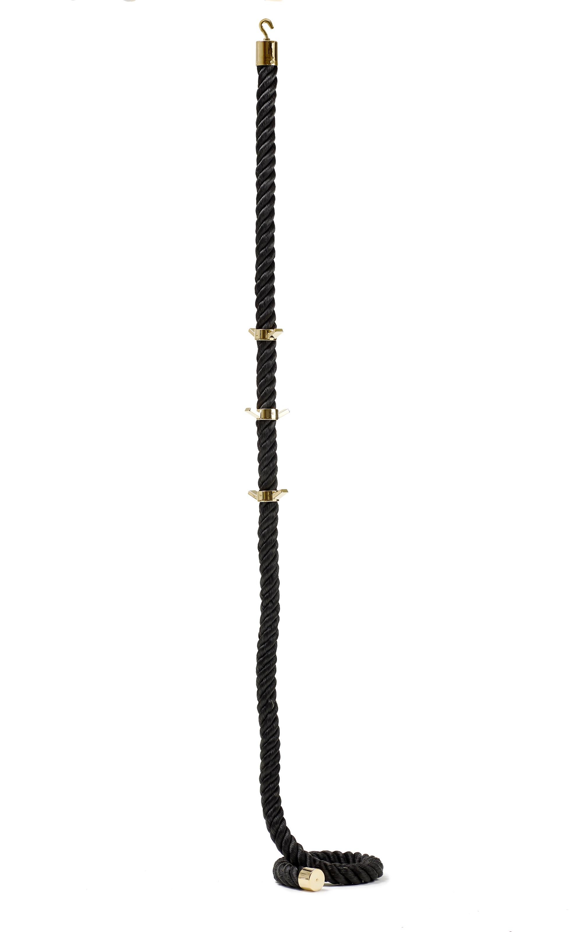 Im Angebot: Meinung Ciatti La Cima 3 Kleiderbügel, Black (Black Rope with 24K Gold Hardware)