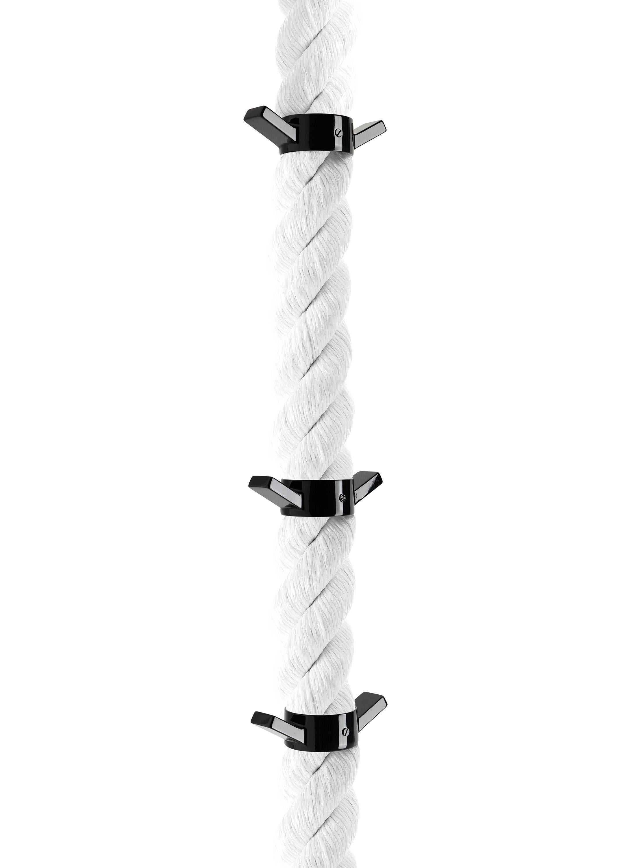 Im Angebot: Meinung Ciatti La Cima 3 Kleiderbügel, White (White Rope with Black Nickel Hardware)