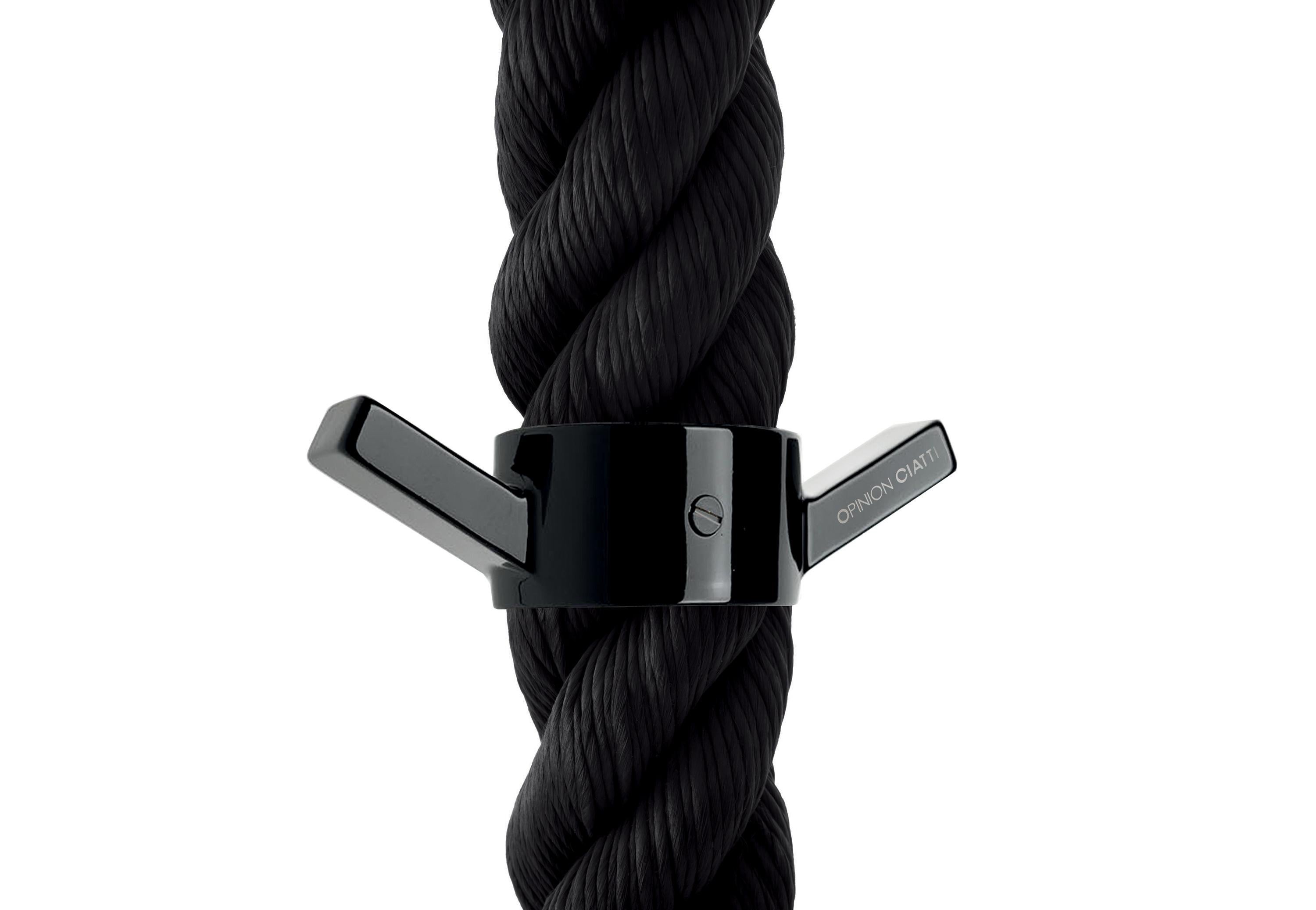 Im Angebot: Meinung Ciatti La Cima 3 Kleiderbügel, Black (Black Rope with Black Nickel Hardware)