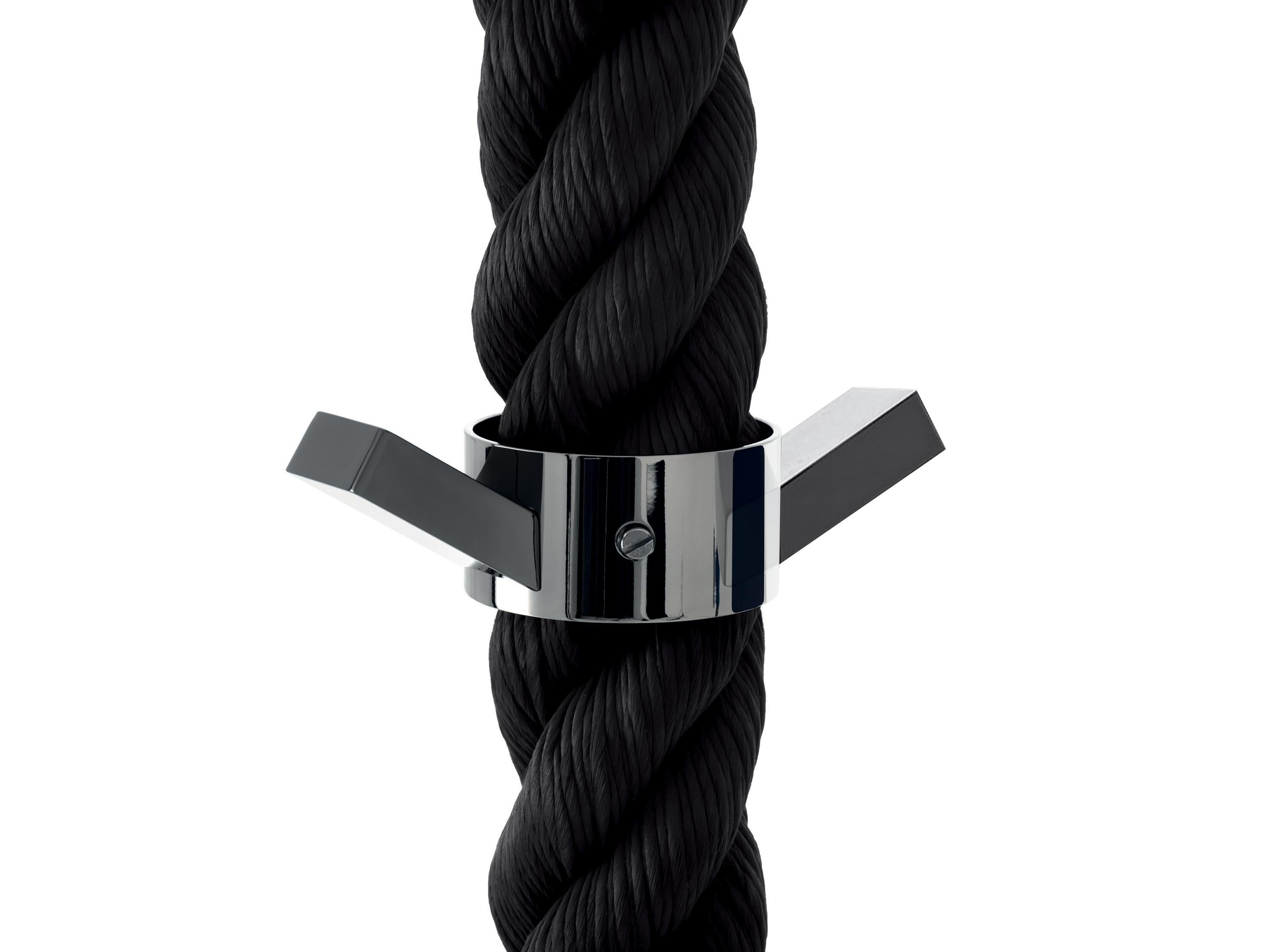 Im Angebot: Meinung Ciatti La Cima 3 Kleiderbügel, Black (Black Rope with Nickel Hardware)