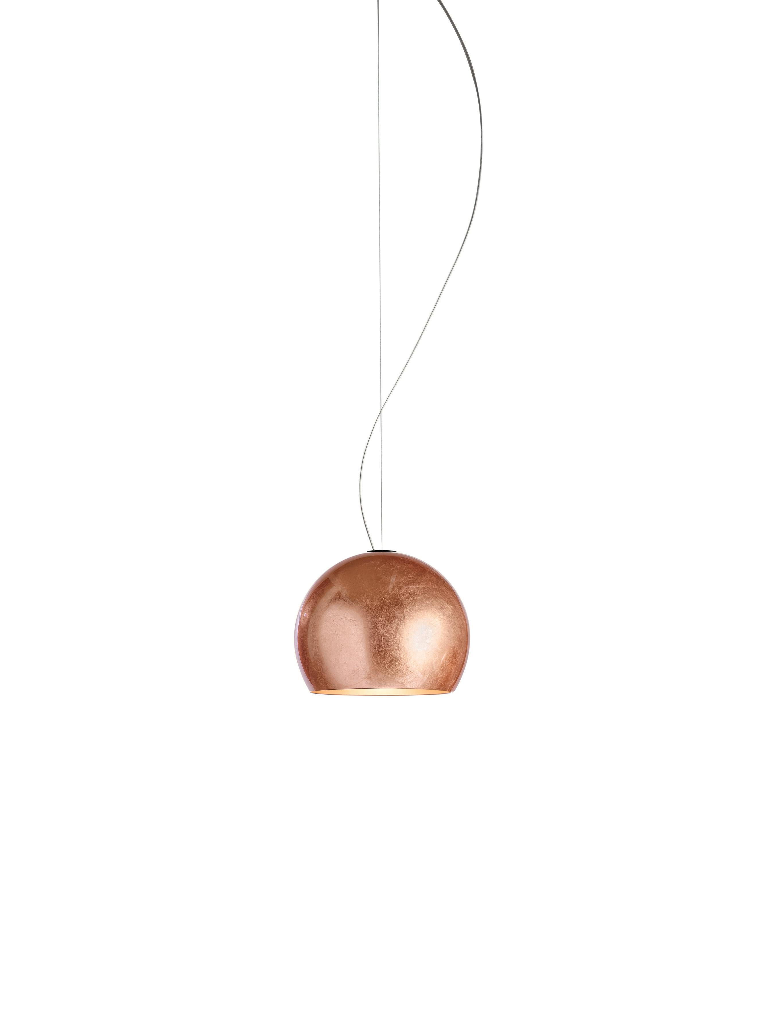 For Sale: Brown (Copper Leaf Exterior with Copper Painted Interior) Opinion Ciatti LAlampada XS Pendant Lamp