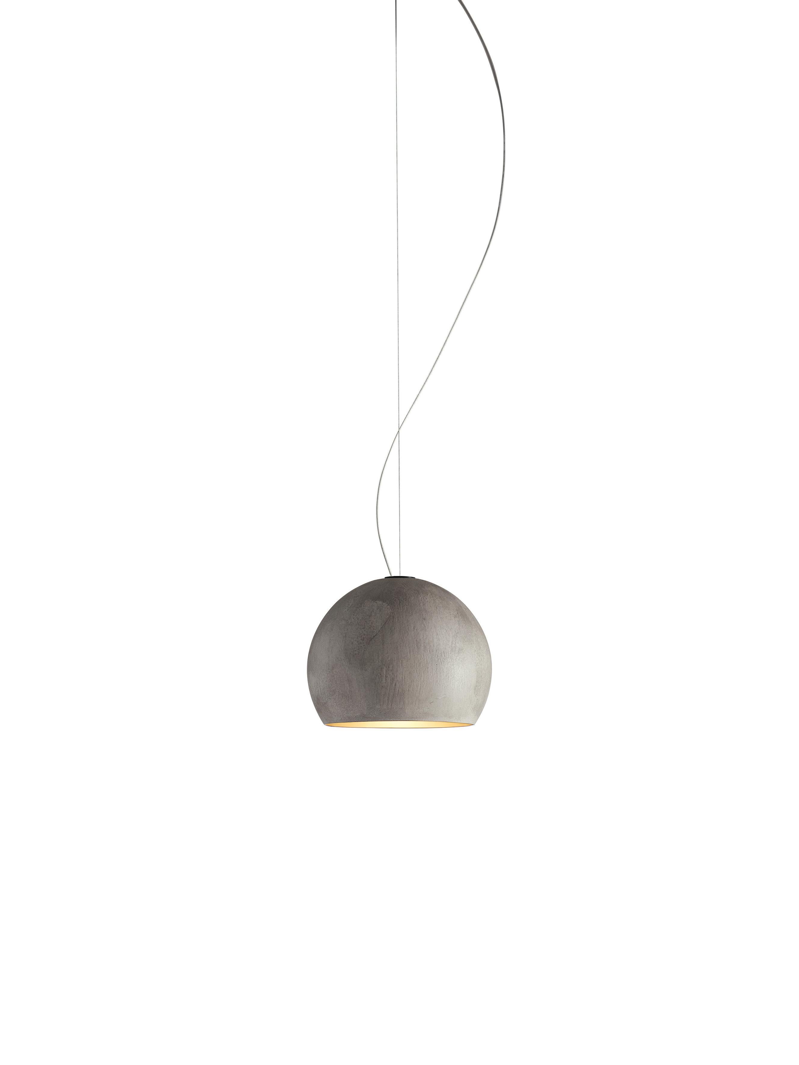 For Sale: Gray (Concrete Exterior with Silver Painted Interior) Opinion Ciatti LAlampada XS Pendant Lamp