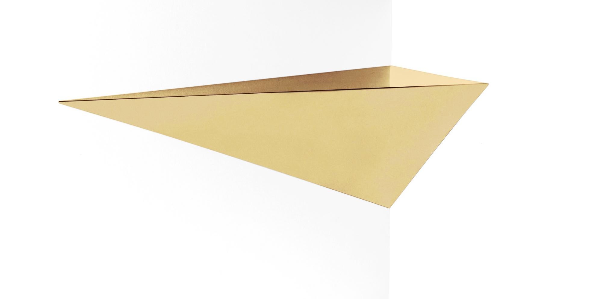 For Sale: Gold (Gold Leaf) Opinion Ciatti Henry III Triangular Wall Shelf Right 2