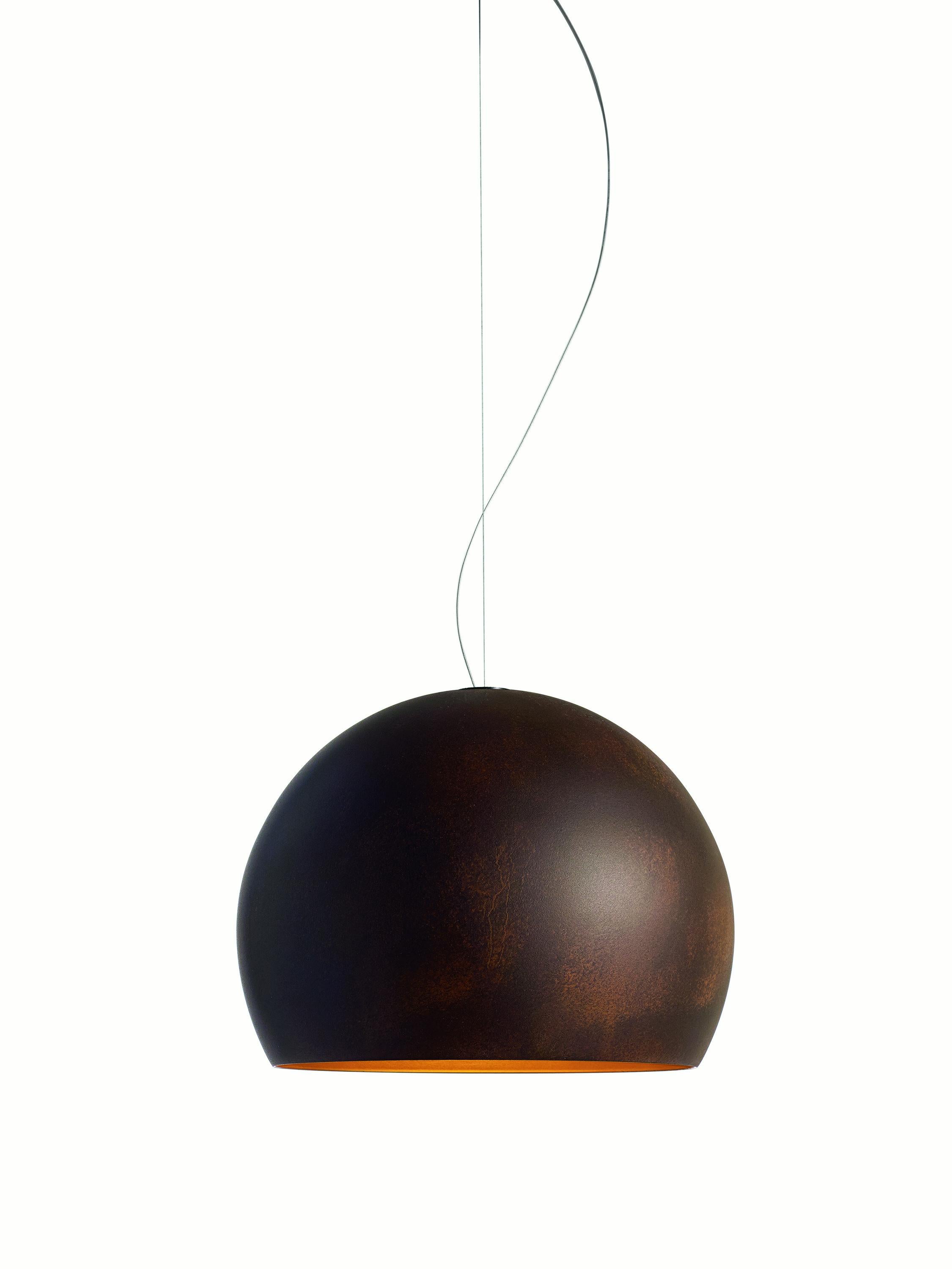 For Sale: Brown (Bronze Exterior with Gold Painted Interior) Opinion Ciatti LAlampada Medium Pendant Lamp