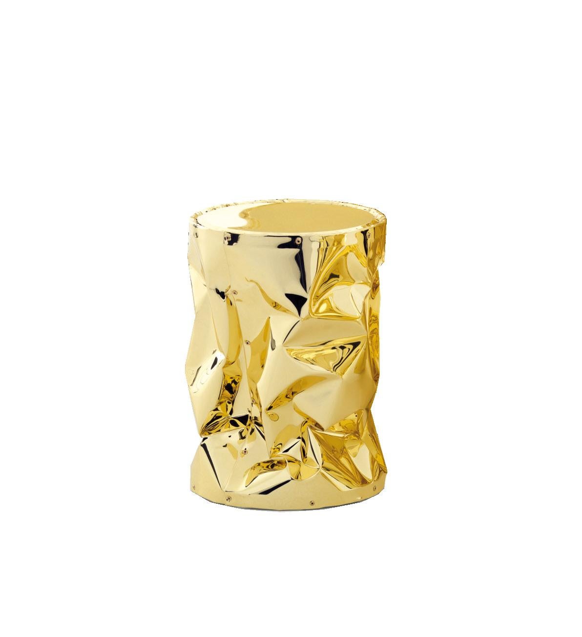 En vente : Gold (Hand-Wrinkled Gold) Avis Ciatti Tab.u Petit tabouret
