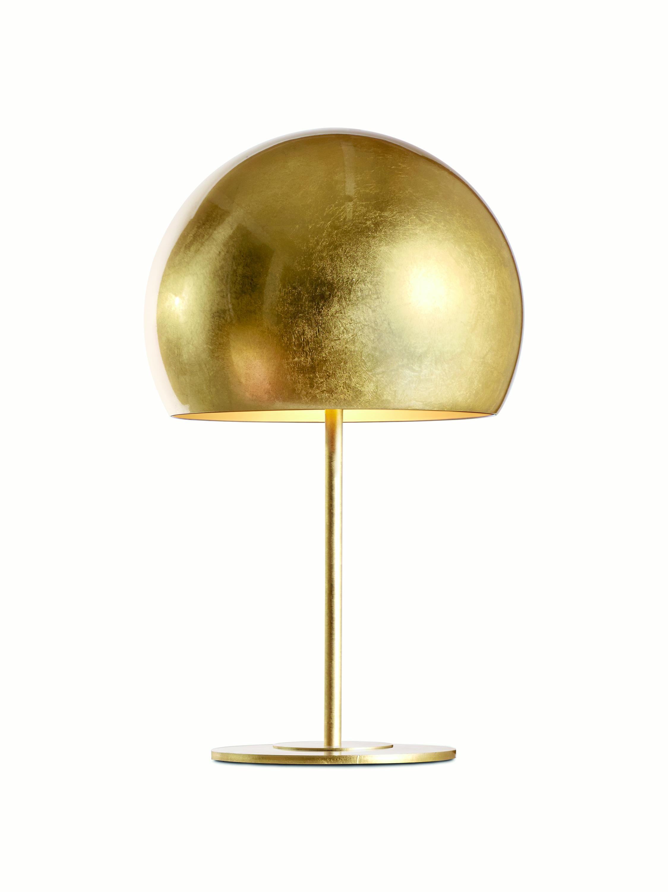 For Sale: Gold (Gold Leaf Exterior with Gold Painted Interior) Opinion Ciatti LAlampada Large Table Lamp
