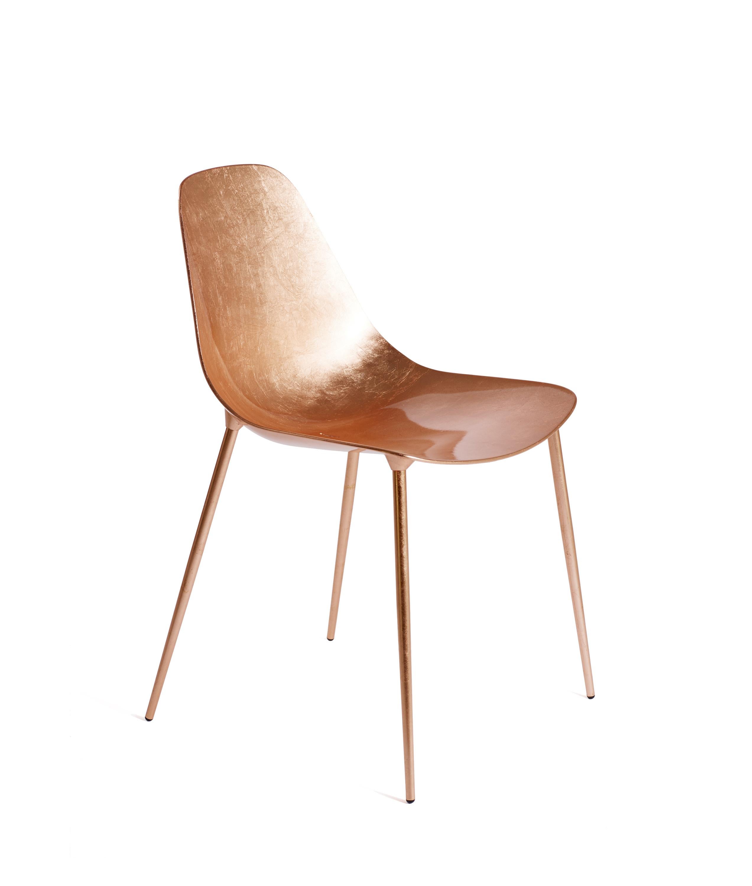 For Sale: Brown (Copper Leaf) Opinion Ciatti Mammamia Non Stackable Chair, Set of 2