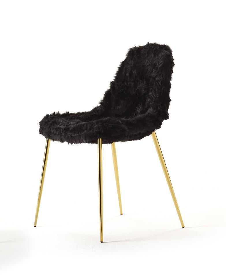 For Sale: Black (Black Faux Fur) Opinion Ciatti Mammamia Fur Non Stackable Chair