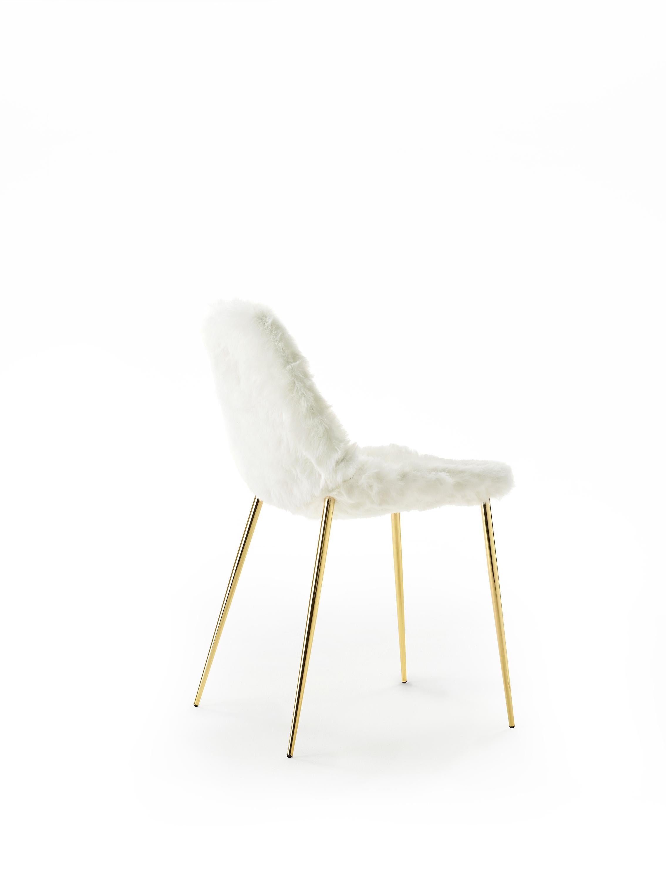 For Sale: White (White Faux Fur) Opinion Ciatti Mammamia Fur Non Stackable Chair 2