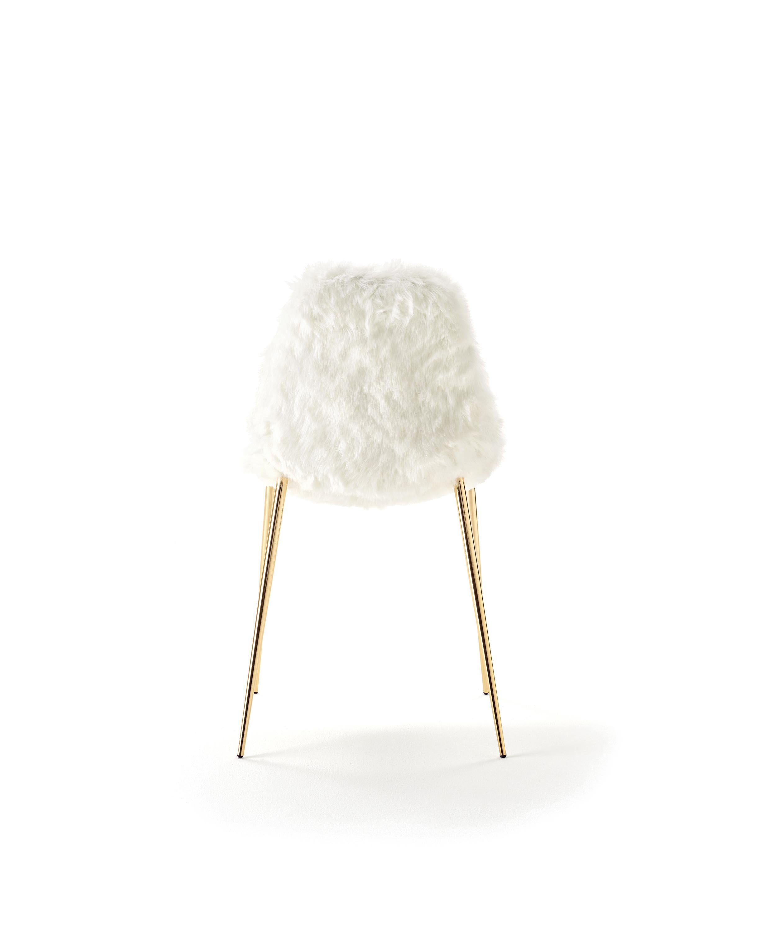For Sale: White (White Faux Fur) Opinion Ciatti Mammamia Fur Non Stackable Chair 3