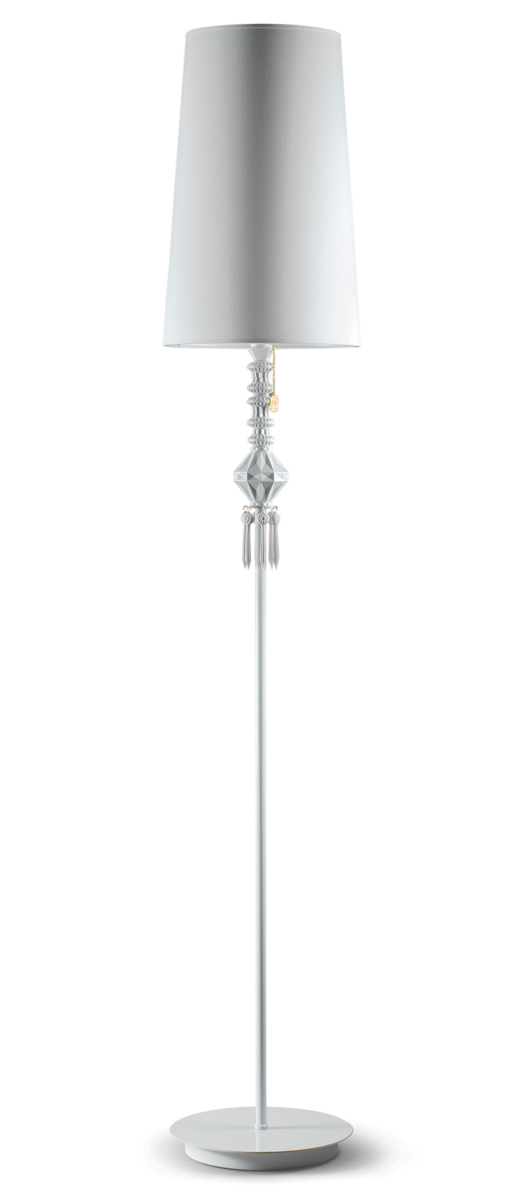 White Lladro Belle de Nuit Floor Lamp I