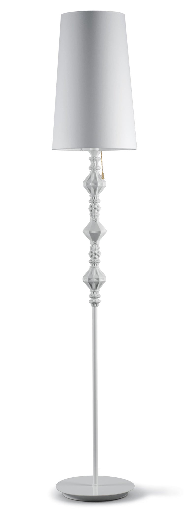 For Sale: White Lladro Belle de Nuit Floor Lamp II