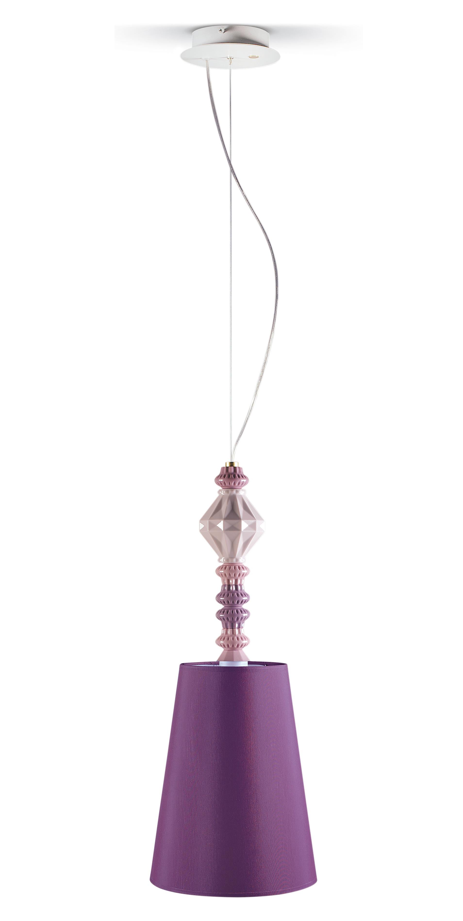 Pink Lladro Belle de Nuit Ceiling Lamp I by