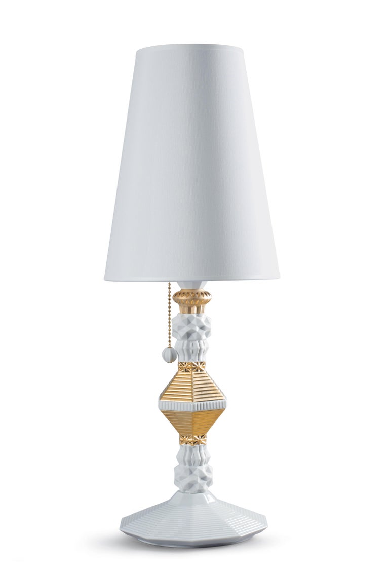 For Sale: Gold Lladro Belle de Nuit Table Lamp