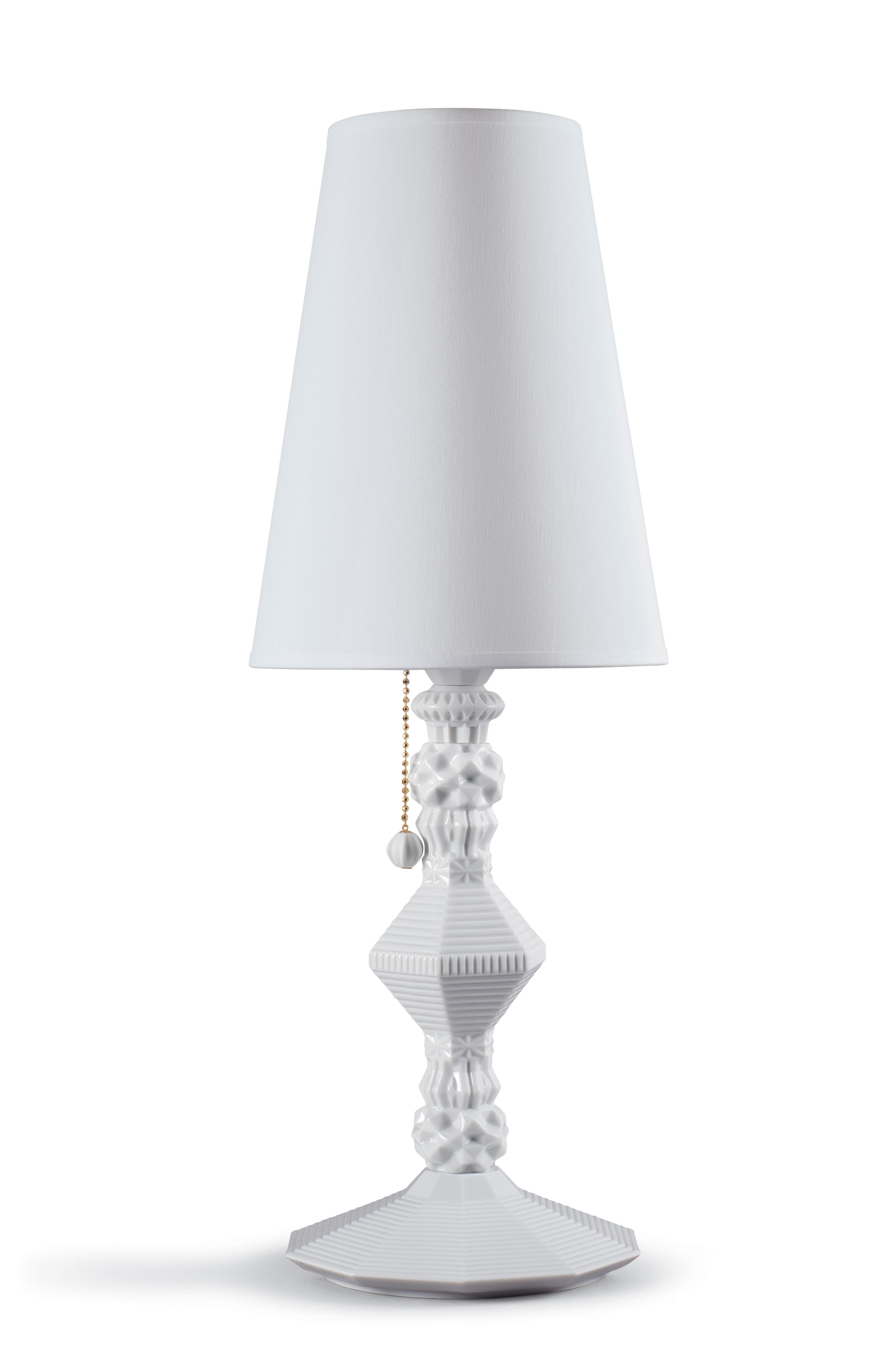 For Sale: White Lladro Belle de Nuit Table Lamp